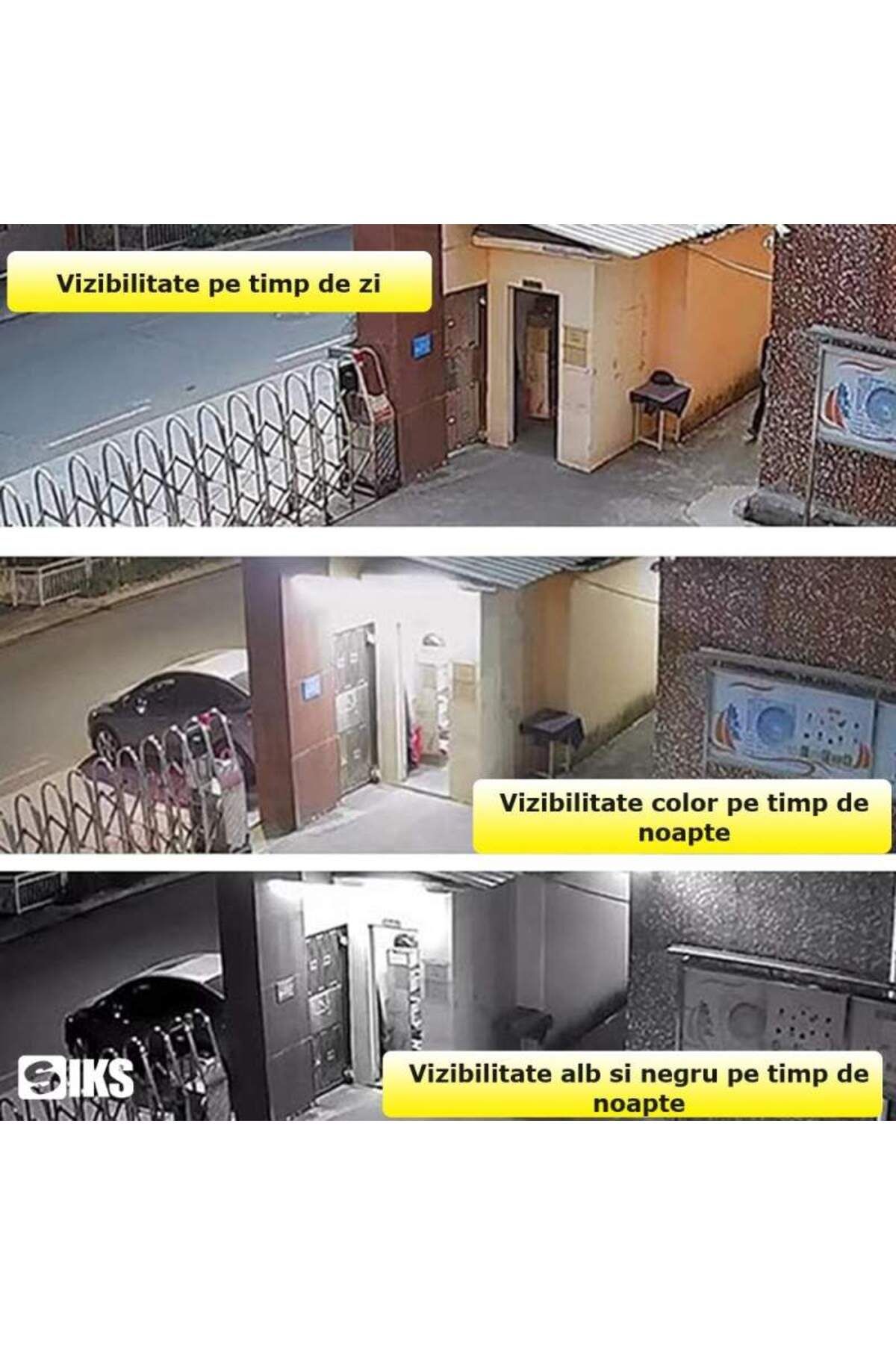 SIKS-Cameră de supraveghere wireless, exterior, rotație 360 ​​de grade, mod vedere nocturnă, alb 2