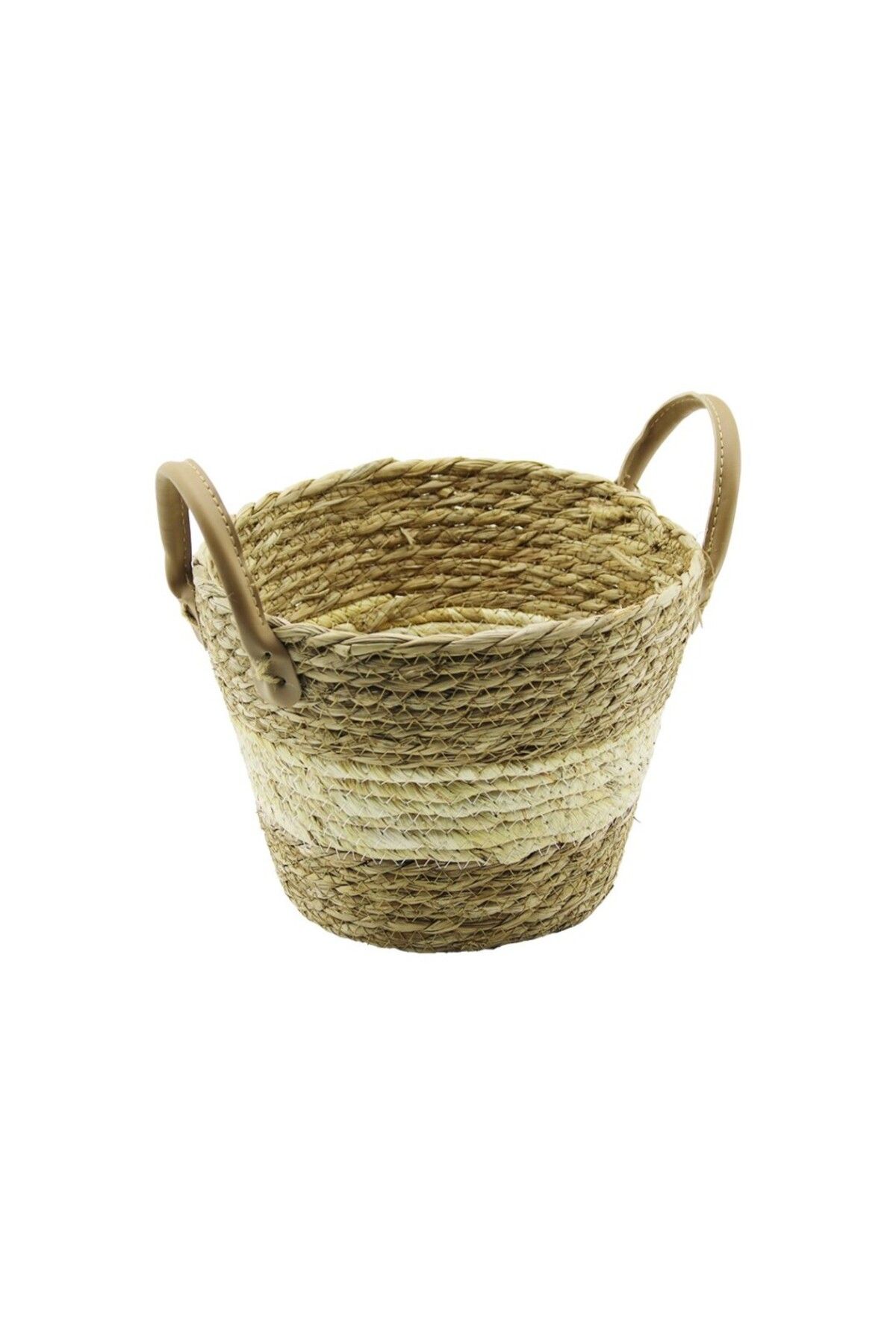 Aydoganticaret44 ÇİFT KULPLUHASIR SEPET - ÇOK AMAÇLI ORGANİZER Ç-TABAN:16CM--AĞIZ:24CM - Y: 18CM