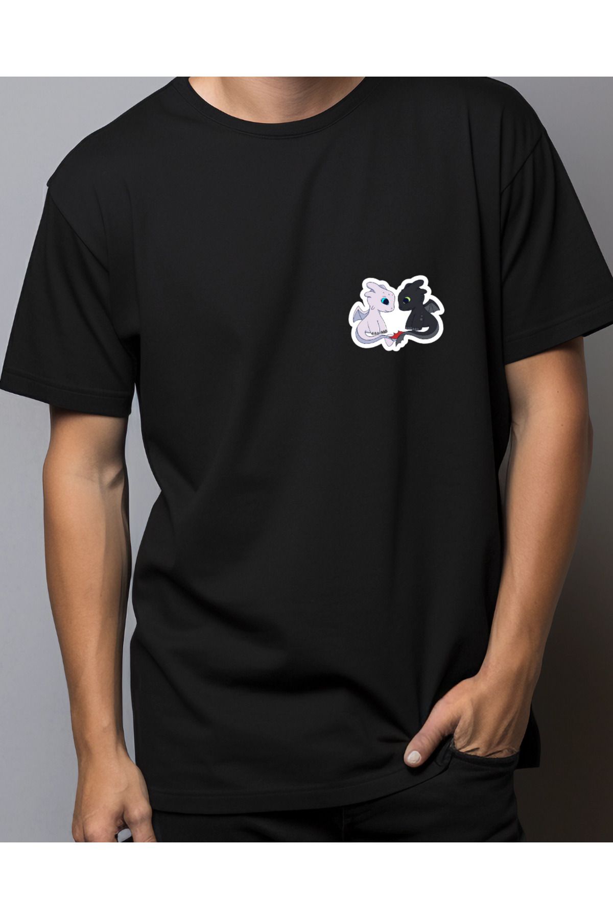 Ebiidesign Dişsiz ve Işığın Öfkesi Tasarımlı Baskılı T-Shirt