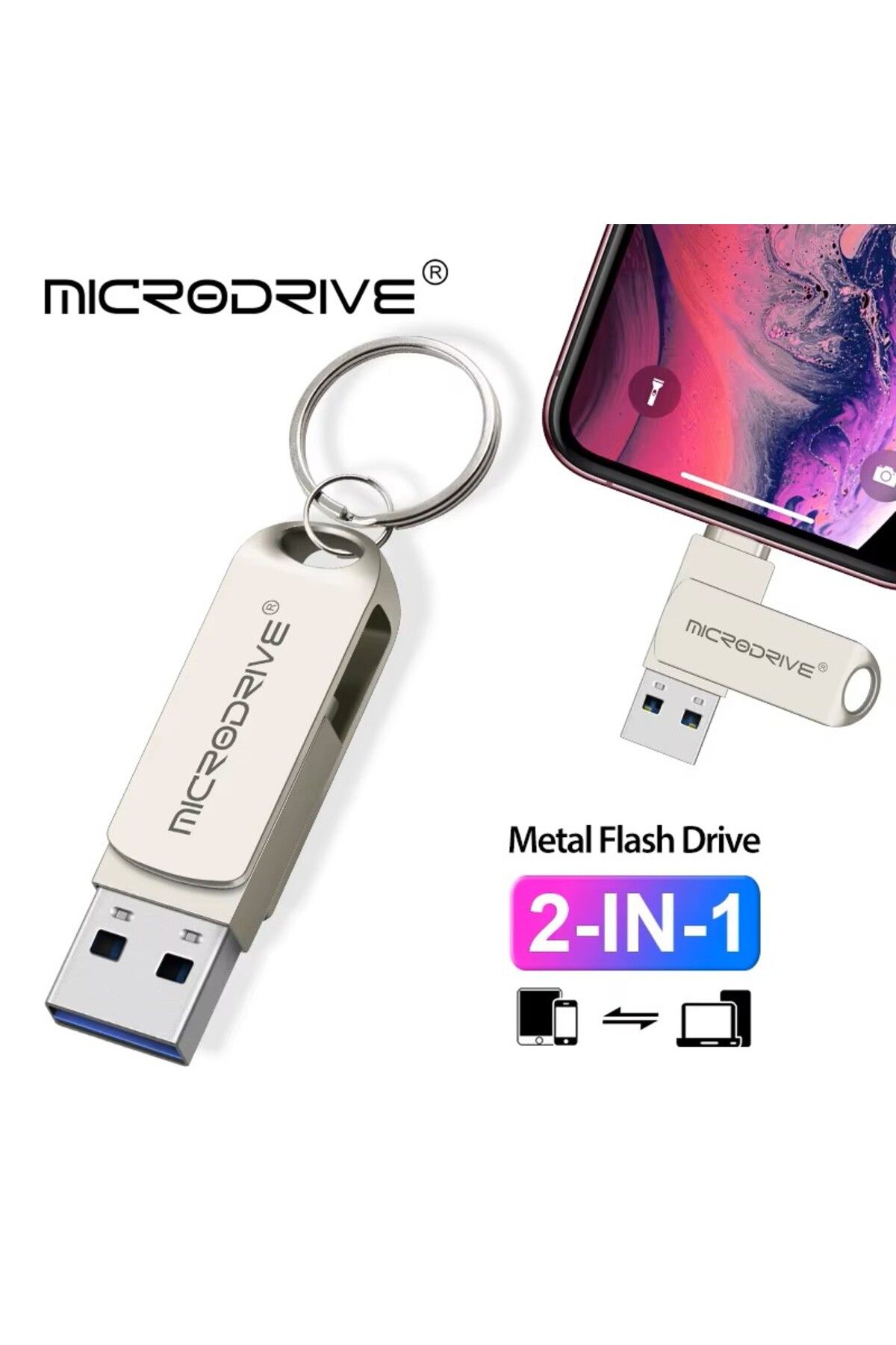 Laula-iPhone Compatible USB Flash Memory 256 Gb / 128 Gb / 64 Gb - iPhone and Computer Backup 3