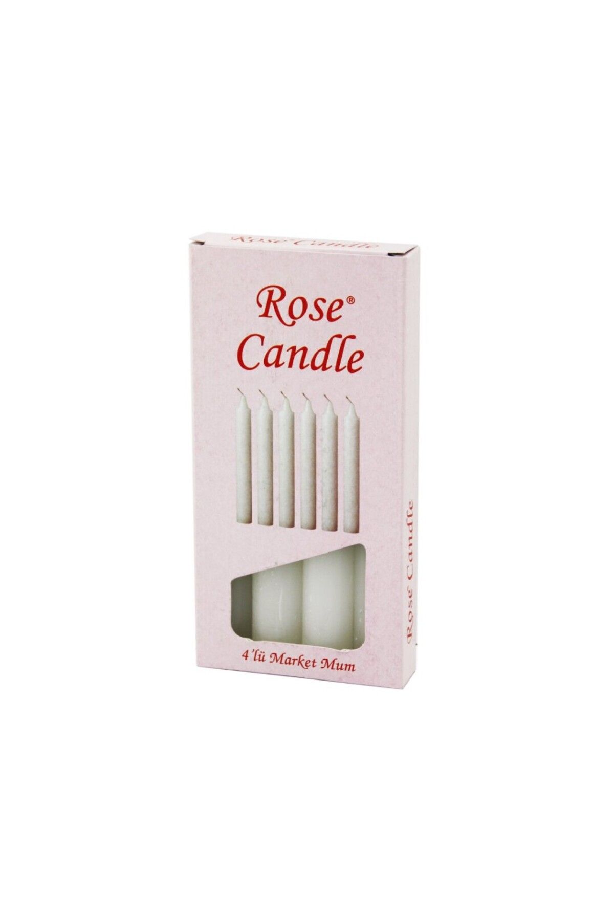Aydoganticaret44 4PCS - KALIN ÇAP=2CM - UZUNLUK=15CM BEYAZ KLASİK MARKET MUM