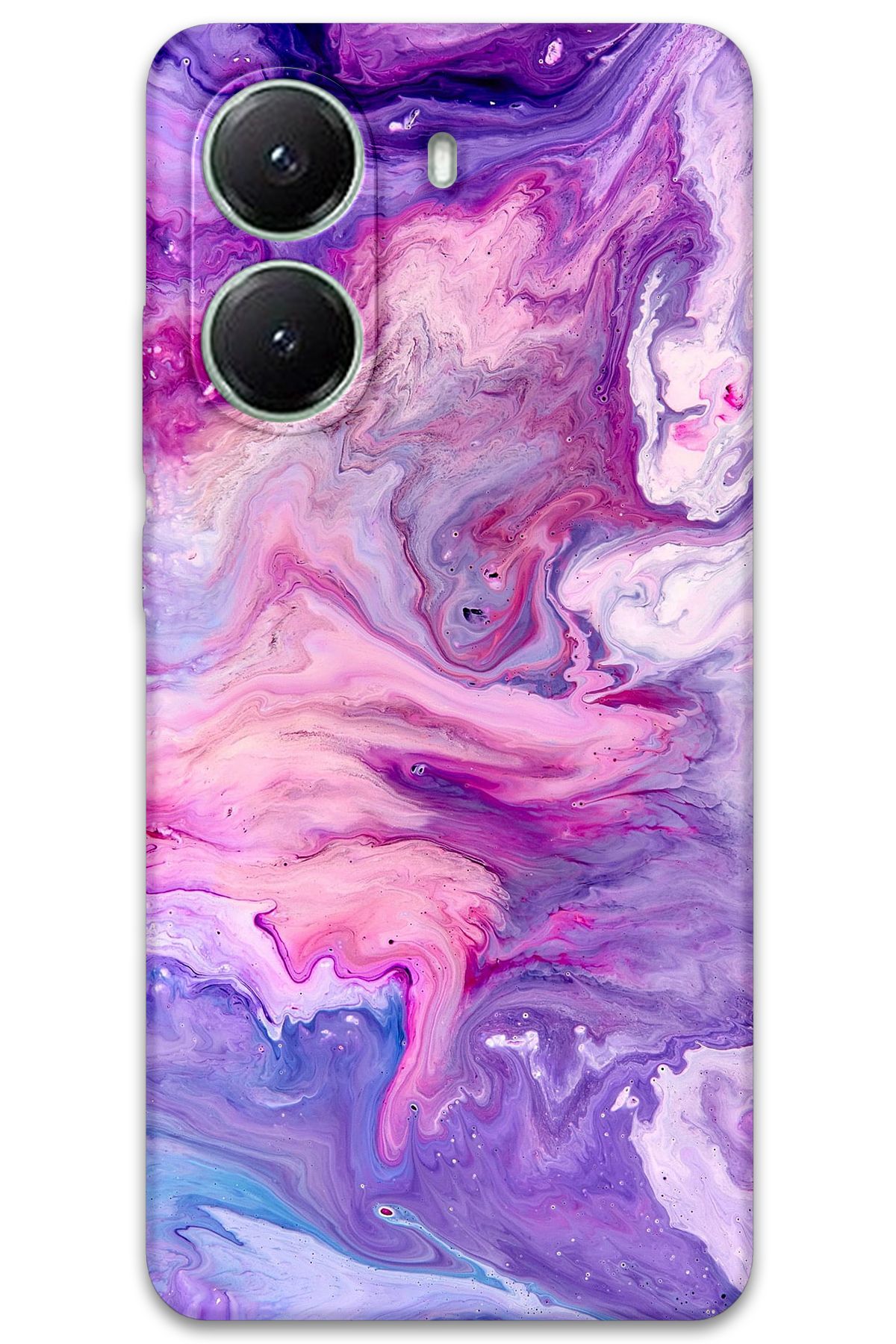 Gramaphone Poco x7 Pro Uyumlu Mermer Desenli Telefon Kılıfı + Ekran Koruyucu - 5813