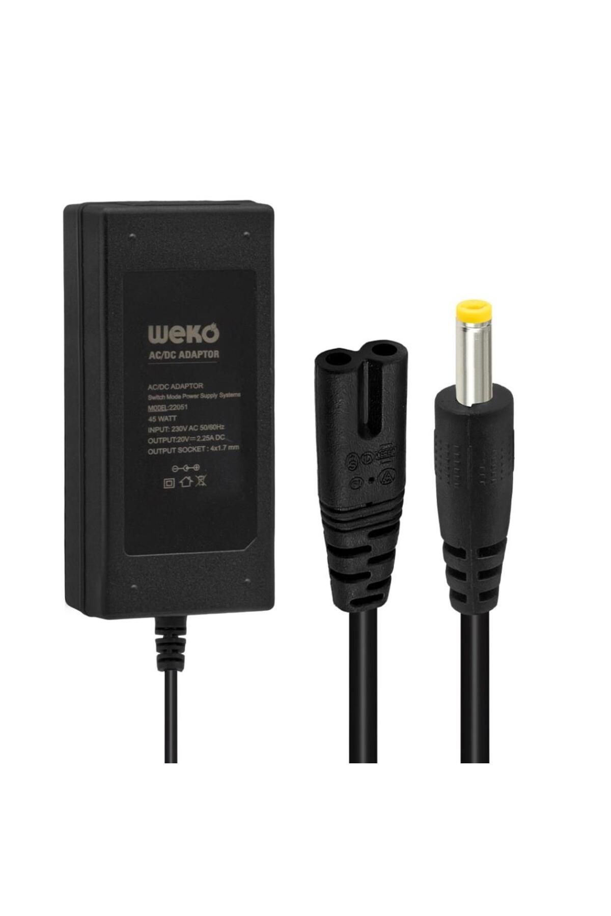 Aydoganticaret44 20 VOLT 2.25 AMPER 4.0X1.7MM UÇLU NOTEBOOK ADAPTÖR YERLİ ÜRETİM