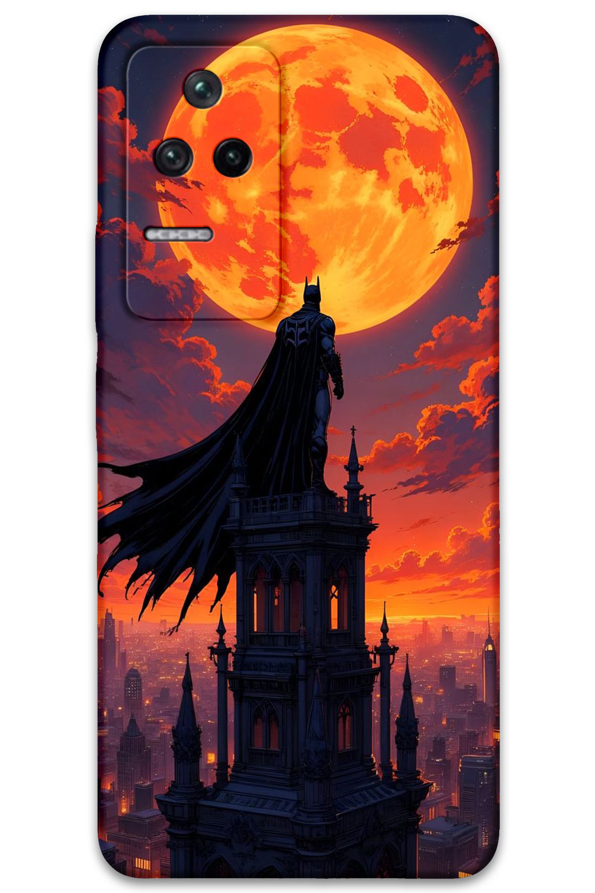 Gramaphone Poco F4 Uyumlu Batman Desenli Telefon Kılıfı + Ekran Koruyucu - 5829