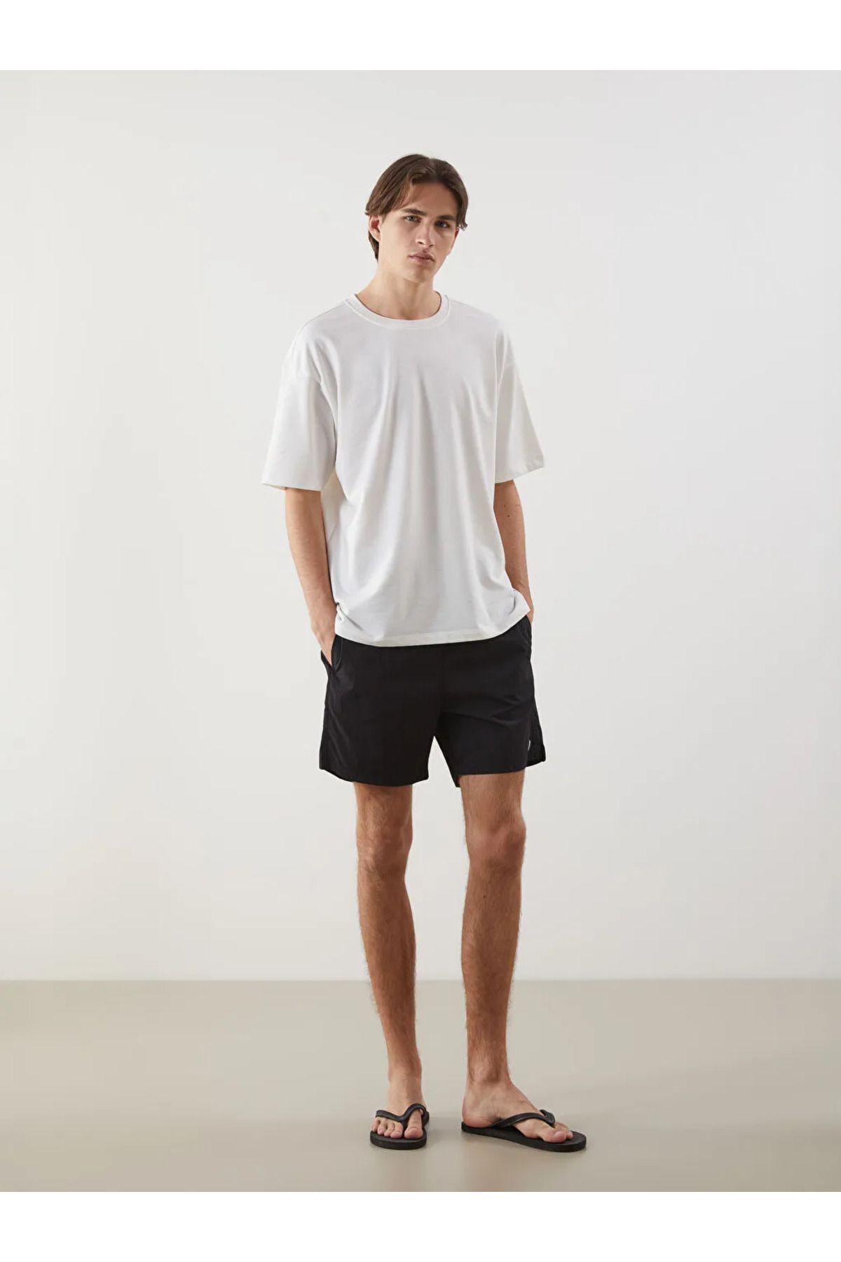 LC Waikiki LCWAIKIKI Classic Siyah Kısa Boy Basic Erkek Deniz Şortu