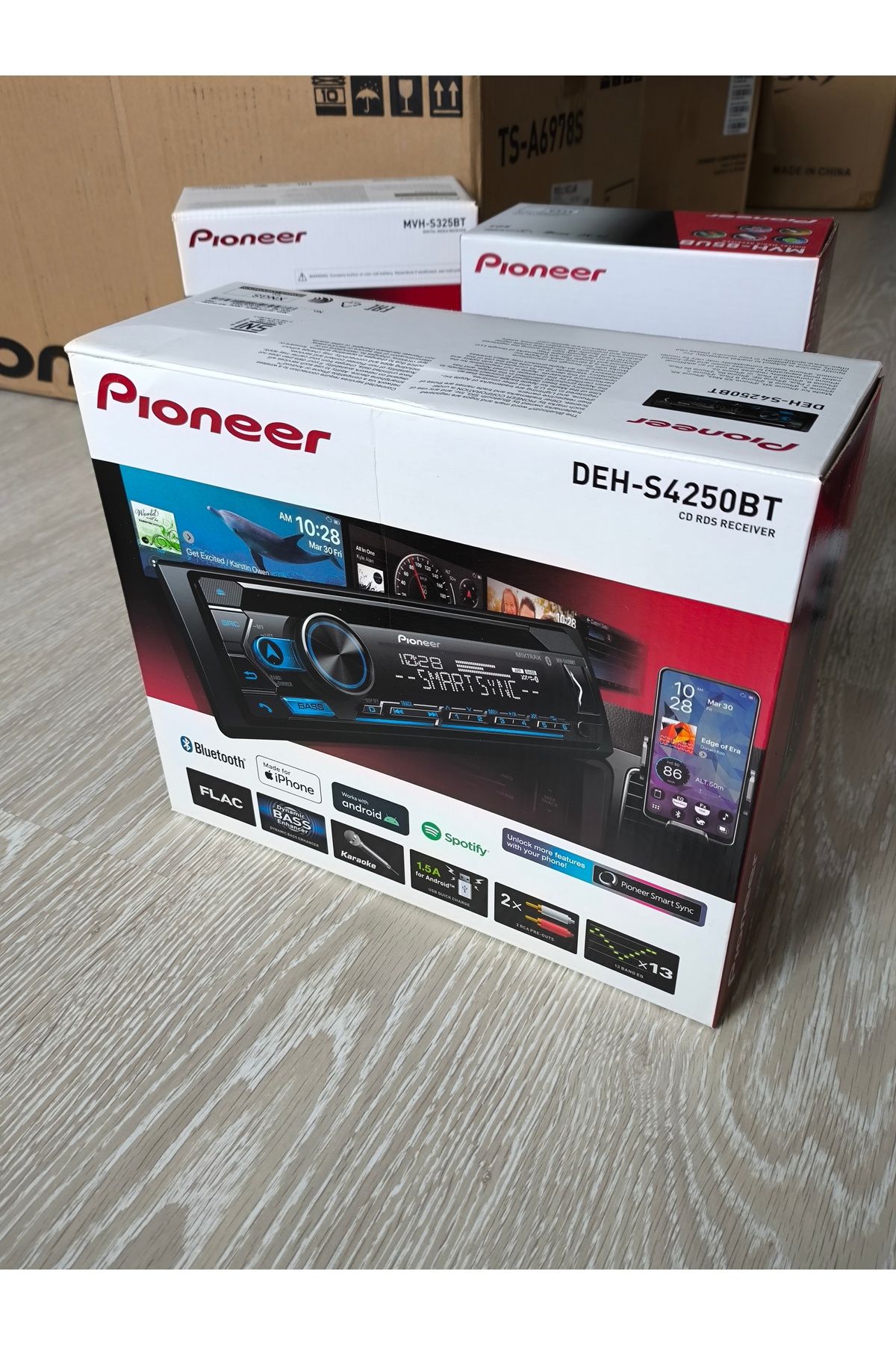 patili tasarım Paynır Deh-S4250 Bluetoothlu Usbli Cdli Çift Amfi Oto Teyp
