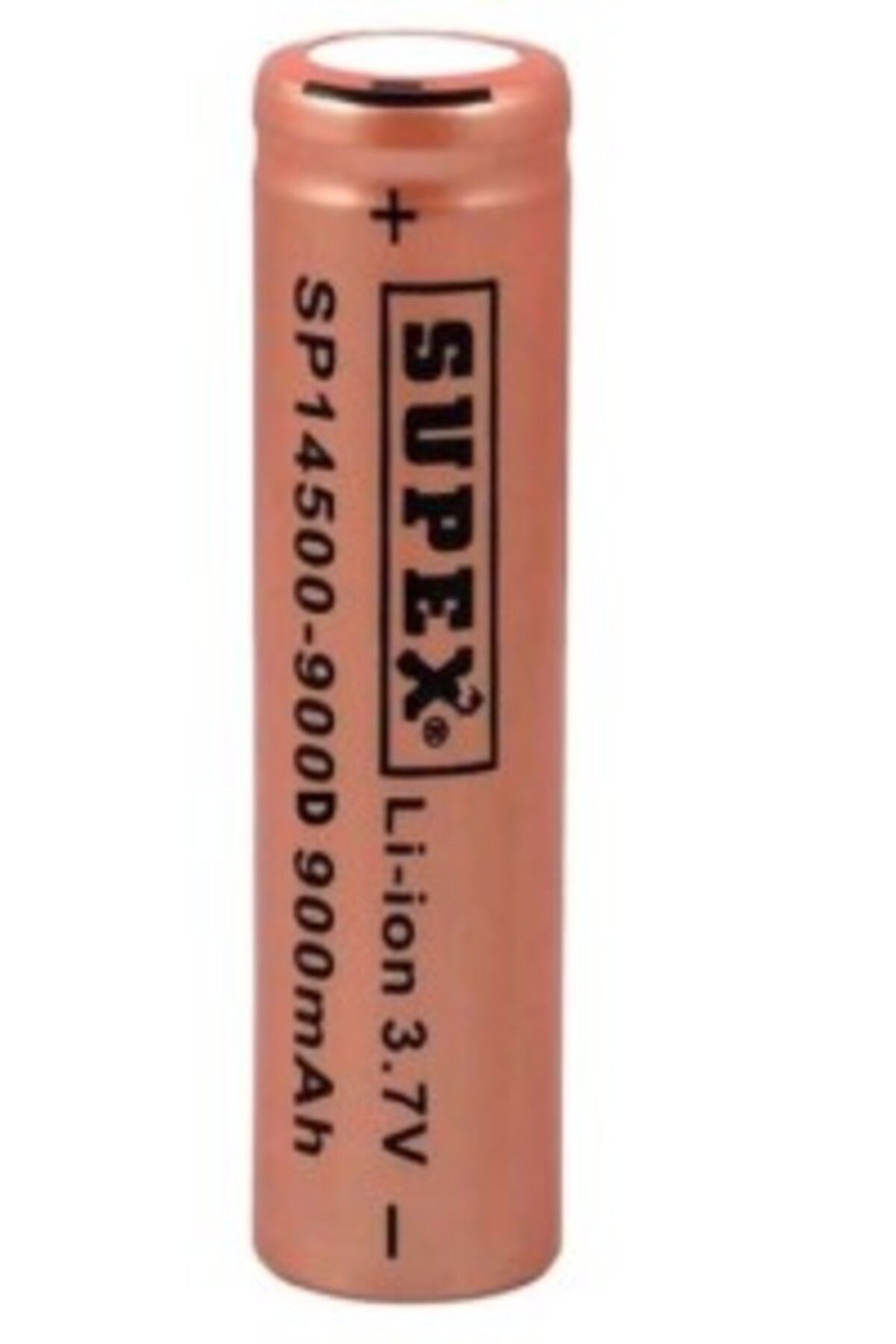 Aydoganticaret44 SUPEX 14500-900D LİTYUM ION 3.7V 900MAH ŞARJ EDİLEBİLİR DÜZ KAFA BAŞLIKSIZ PİL