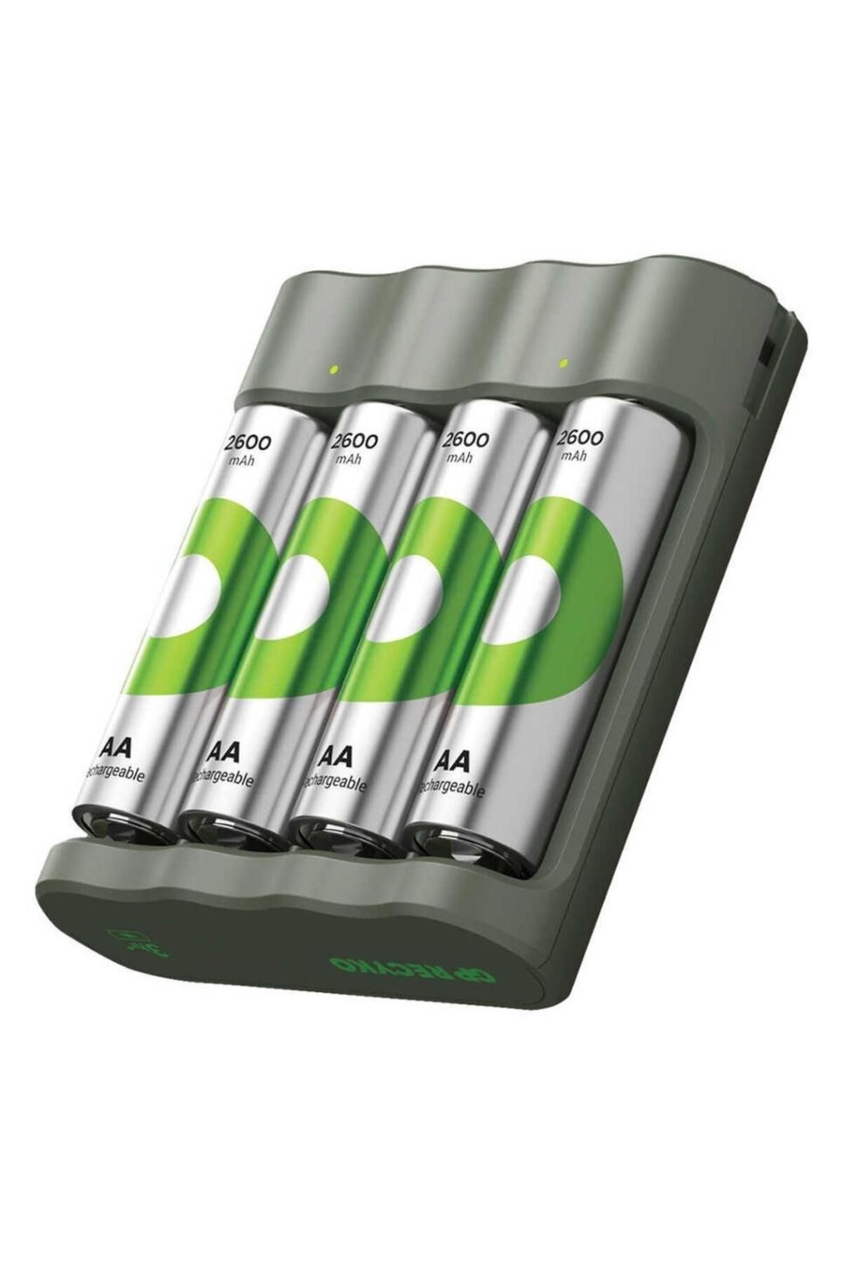 Aydoganticaret44 GP RECYKO B441 4 X 2600 MAH R6 AA PİLLİ PİL ŞARJ CİHAZI (GP-B441/270HCER21-2GTLB4)
