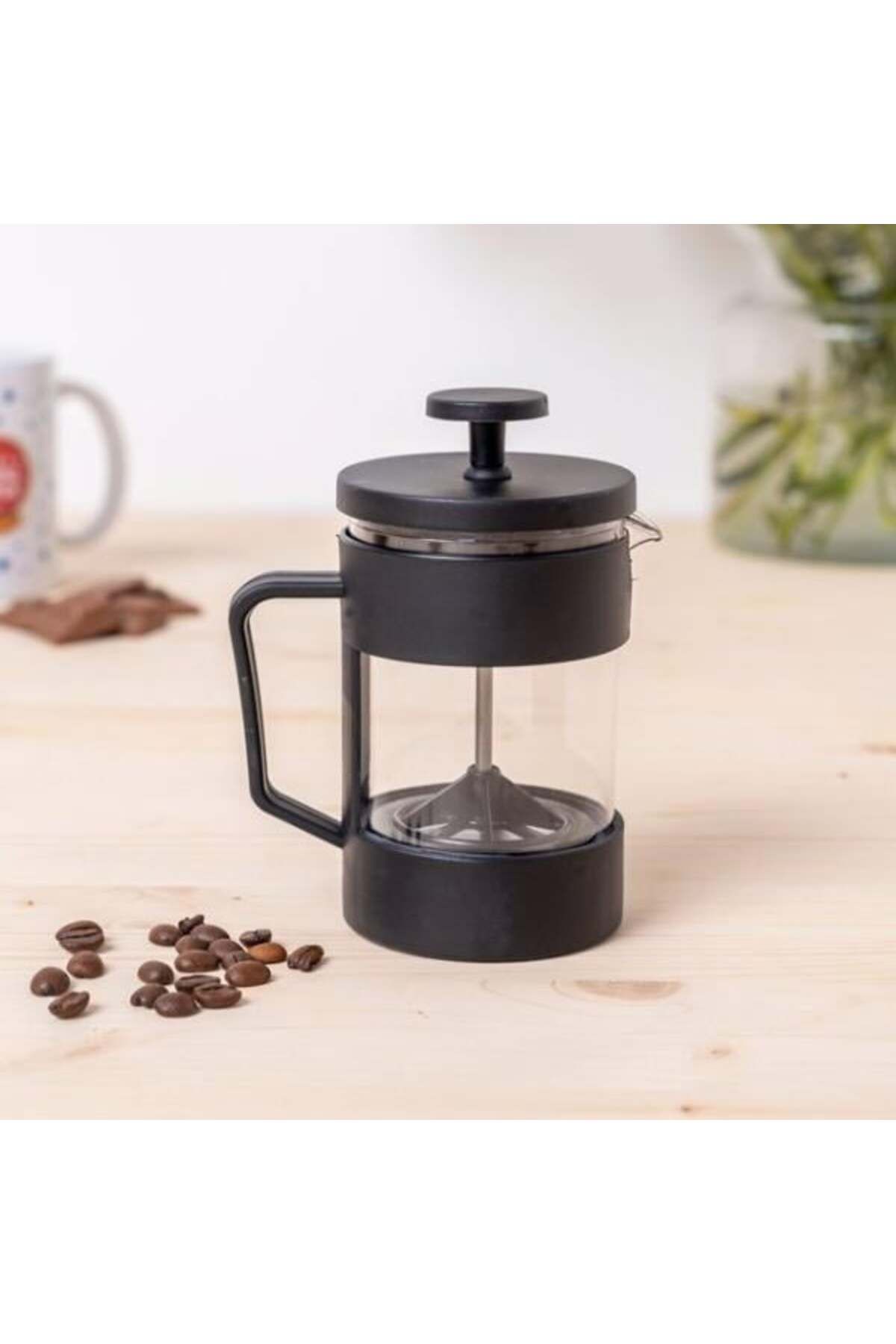DENİZBİLİŞİM Siyah Cam French Press 350 Ml