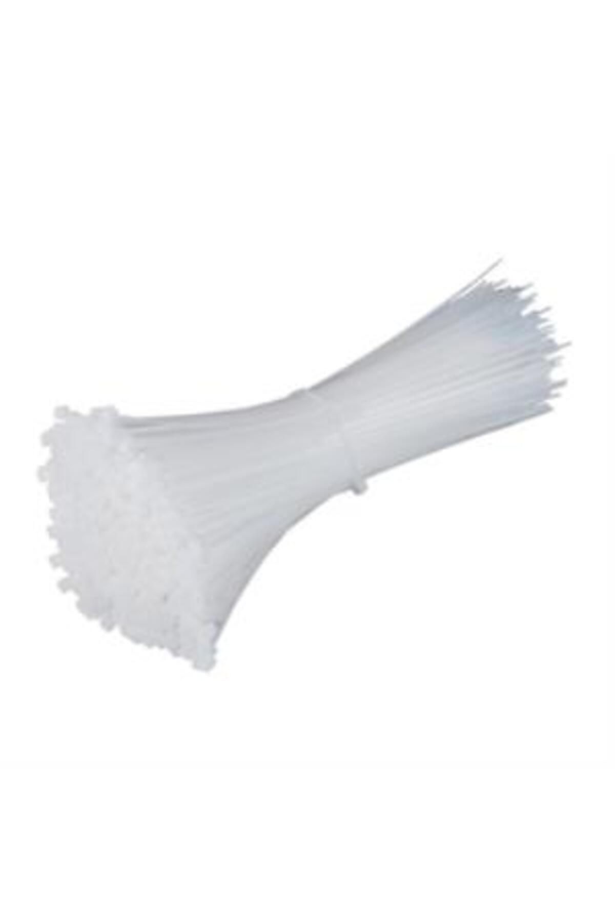 Aydoganticaret44 PLASTİK ÇIRT KELEPÇE 100 PARÇA BEYAZ 2.5X100MM