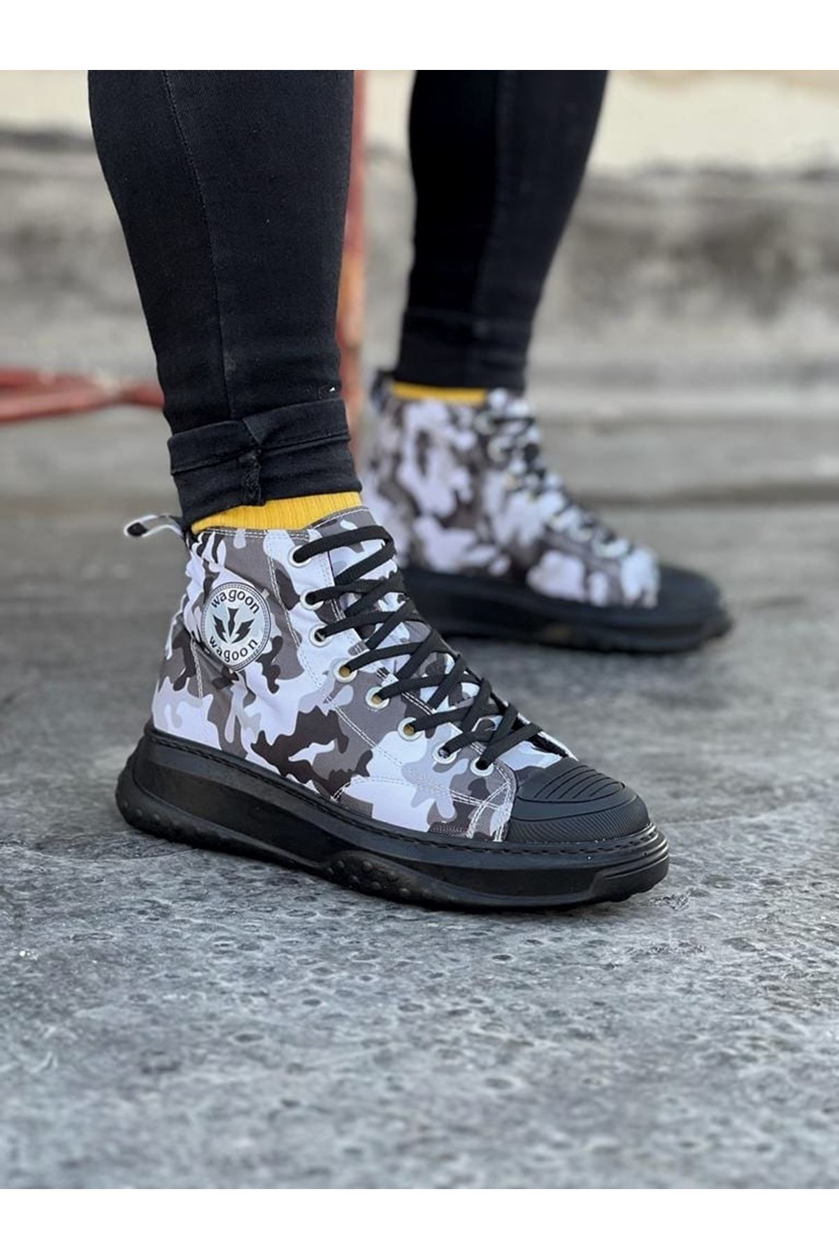 Fashi10 WG017 Acık Askeri Erkek Yarım Bilek Casual Ayakkabı