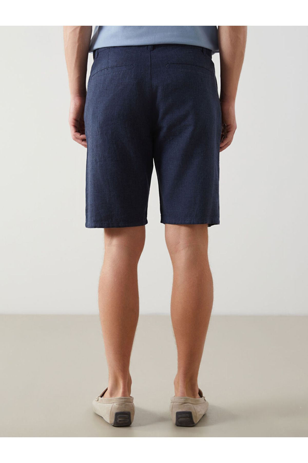LC Waikiki-Regular Fit Linen Blend Fabric Stylish and Comfortable Men's Shorts 3