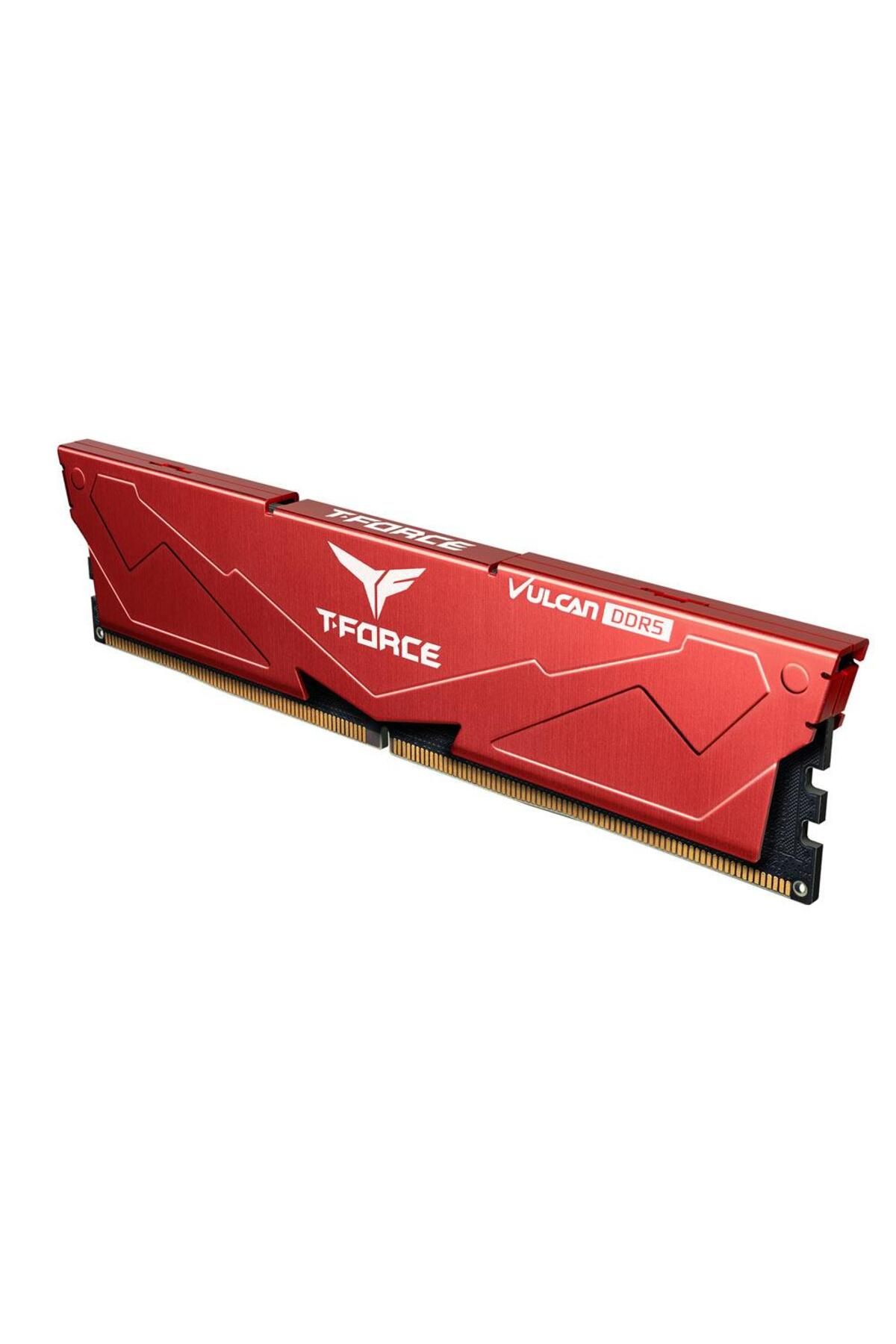 TEAM-T-Force Vulcan Red 32Gb (2X16) 6000Mhz Ddr5 Cl38 Ram (Flrd532G6000Hc38Jdc01) 3