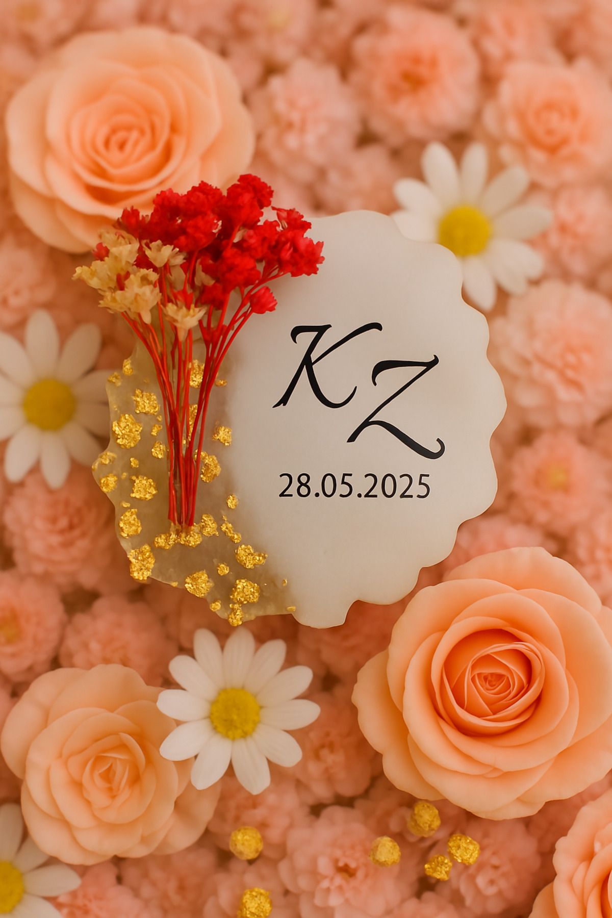 ATÖLYE DÜNYASI Epoksi Magnet Söz, Nişan, Nikah, Düğün,Kına Organizasyon 10 Adet