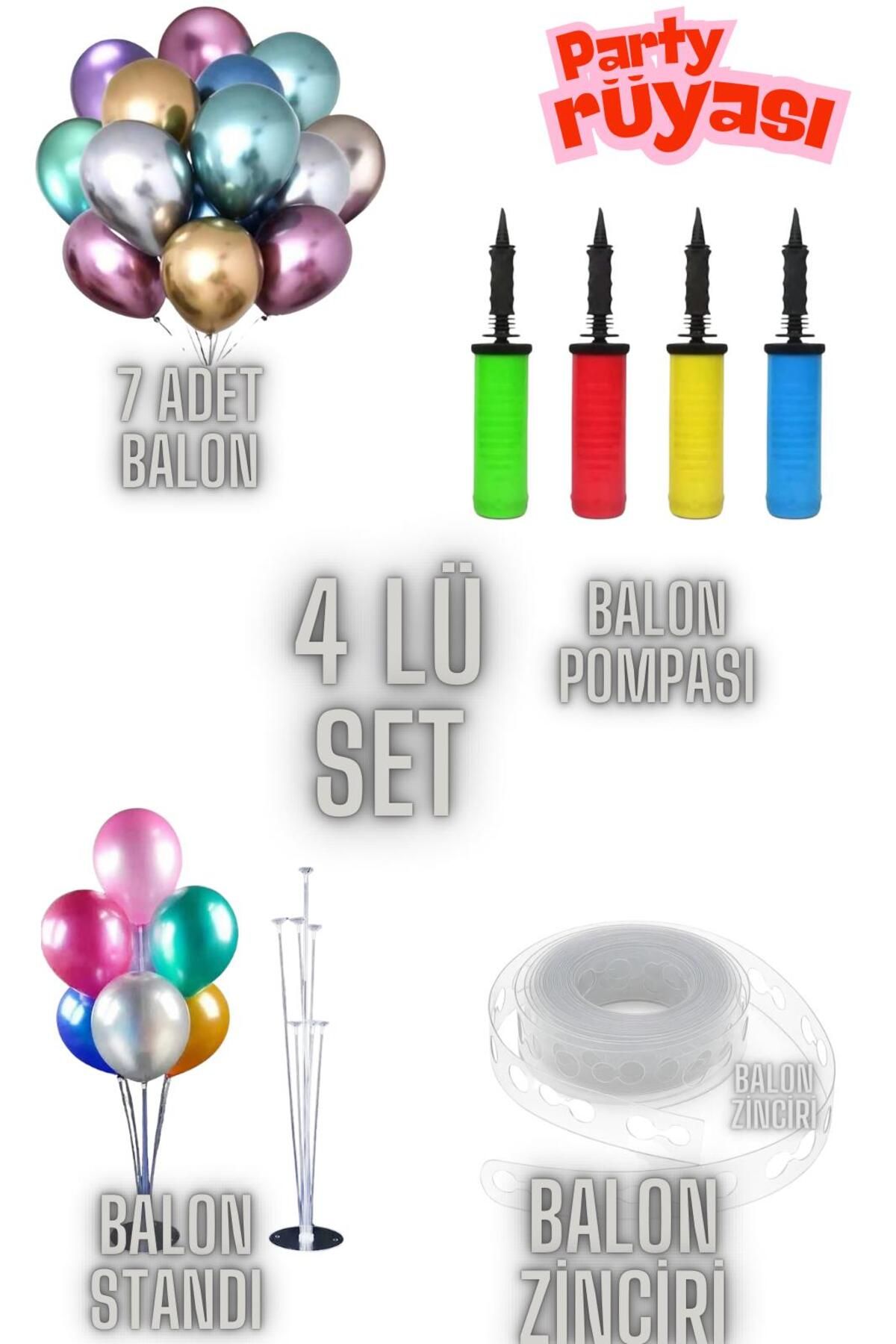 partyrüyası 4 Lü Doğum Günü-kutlama-babyshower-bride-kına-düğün-nişan özel gün kutlama seti