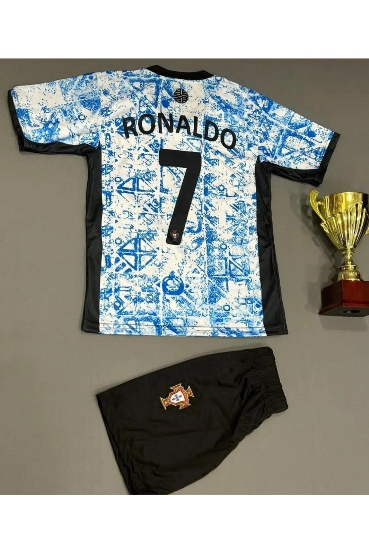 BARBITOS Cristiano Ronaldo Portekiz 2024/25 Yeni Sezon Deplasman Çocuk Forması 4'lü Set-DGN02