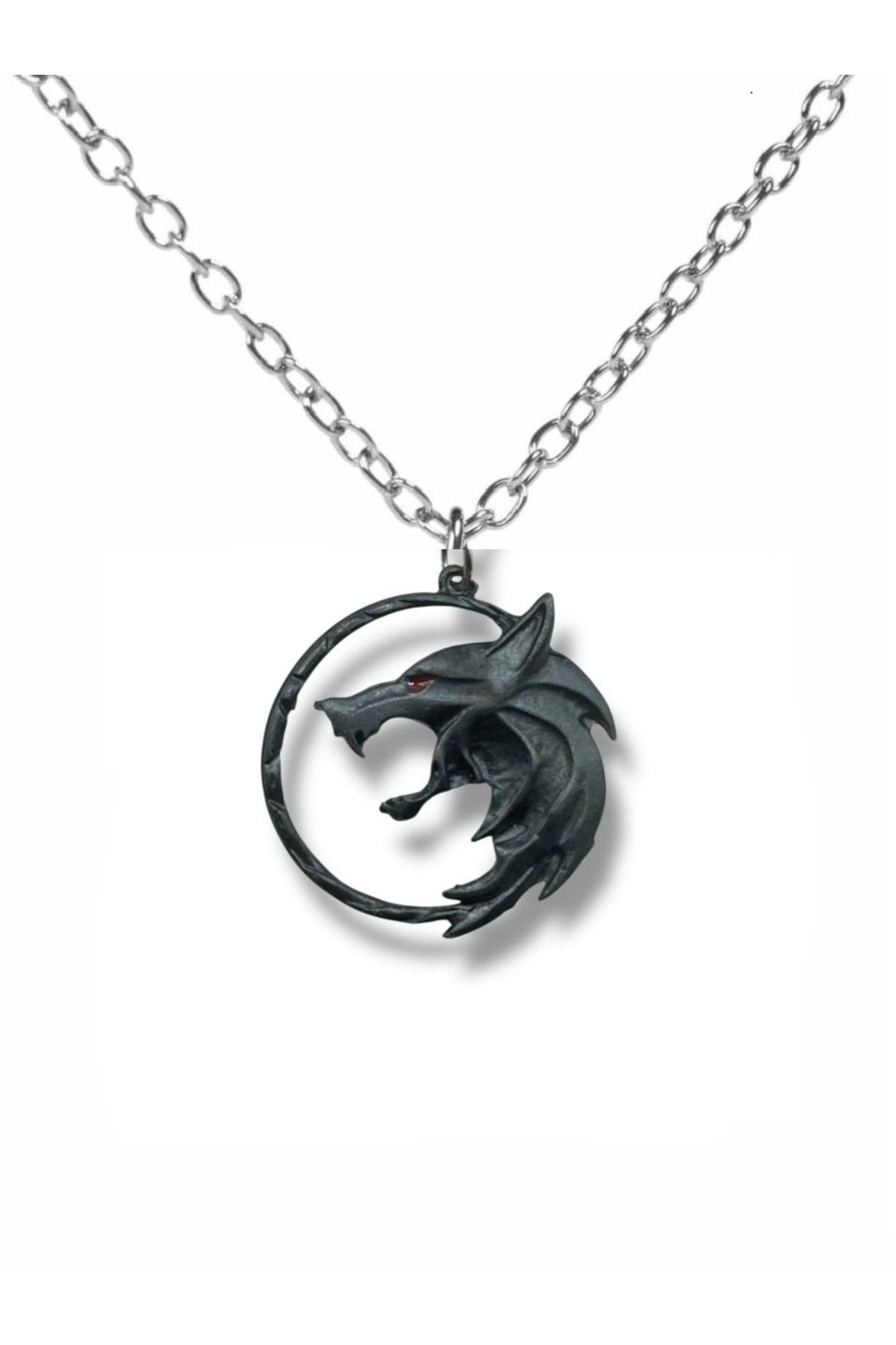 Herşey Nota The Witchers Sembolü Unisex Kolye | Zamak Kaplama | 60 cm Zincirli Fantastik Oyun Temalı Aksesuar