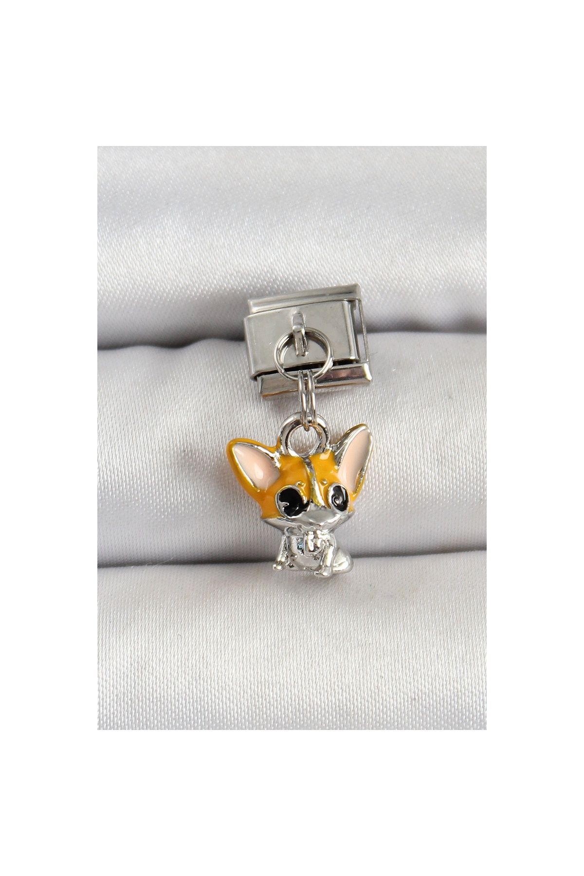 Ayder Timya 316l Çelik Gümüş Renk Chihuahua Köpek Model Nomination Charm - Tj-bc1507