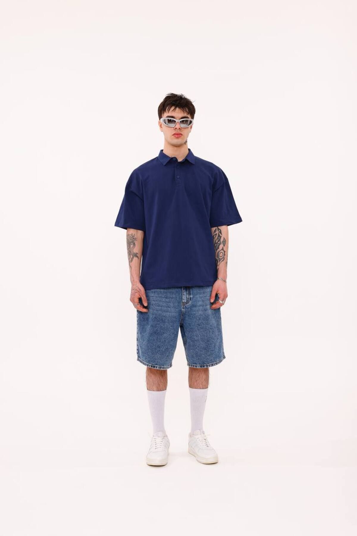 MR.FREGOLİ Boxy Fit Oversize Premium Kalite Polo Yaka Tshirt