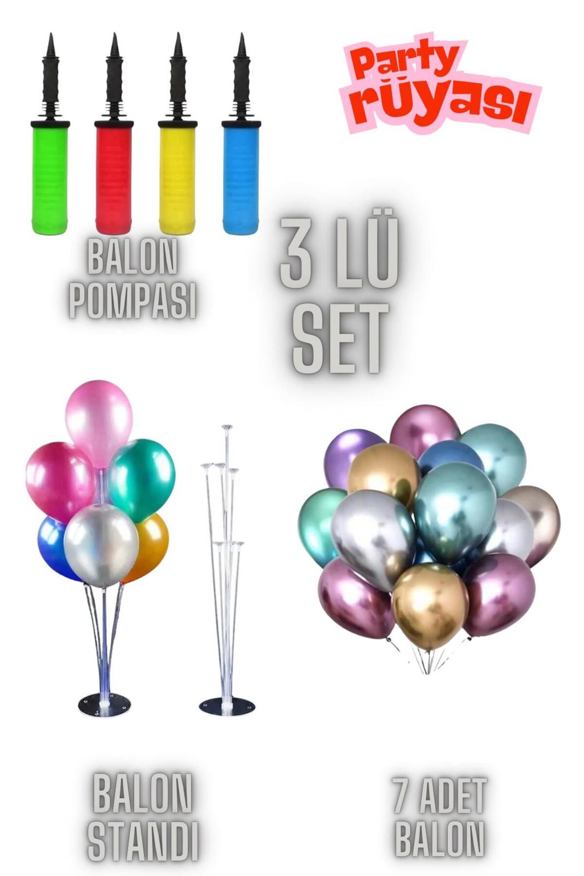 partyrüyası 3 Lü Doğum Günü-kutlama-babyshower-bride-kına-düğün-nişan özel gün kutlama seti