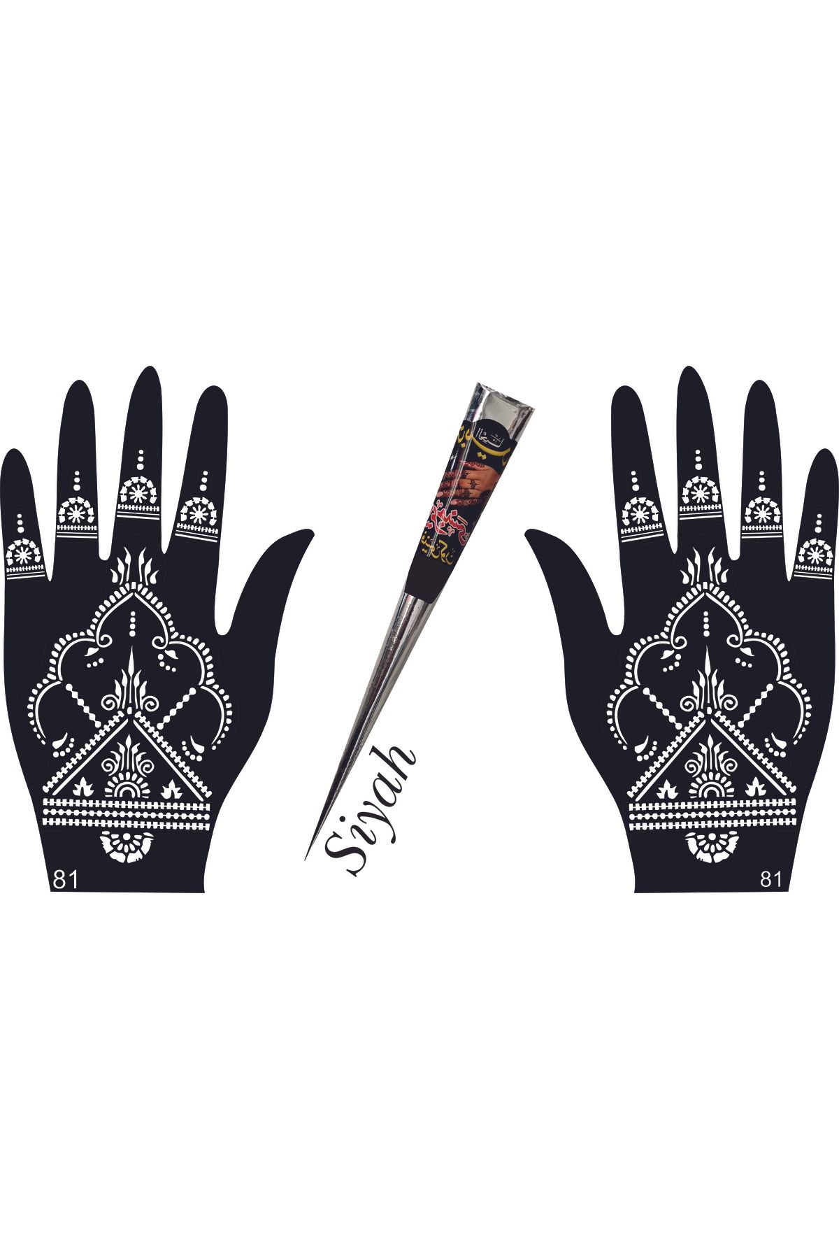 hennadibace El Deseni Kına Kalıbı (GEÇİCİ DÖVME ŞABLONU) Hint Kınası Henna Tattoo Stencil Kına Gecesi