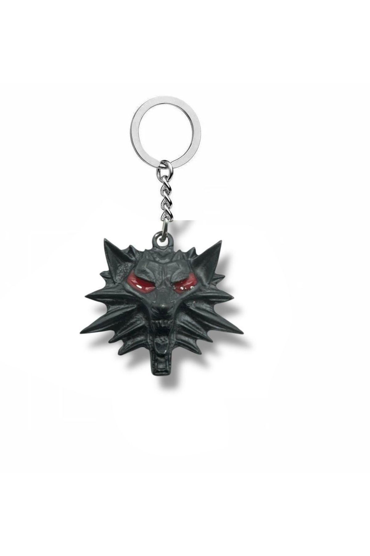 Herşey Nota The Witcher Wolf Kurt Kafası Cosplay Anahtarlık | Unisex | Fantastik Oyun Temalı Aksesuar