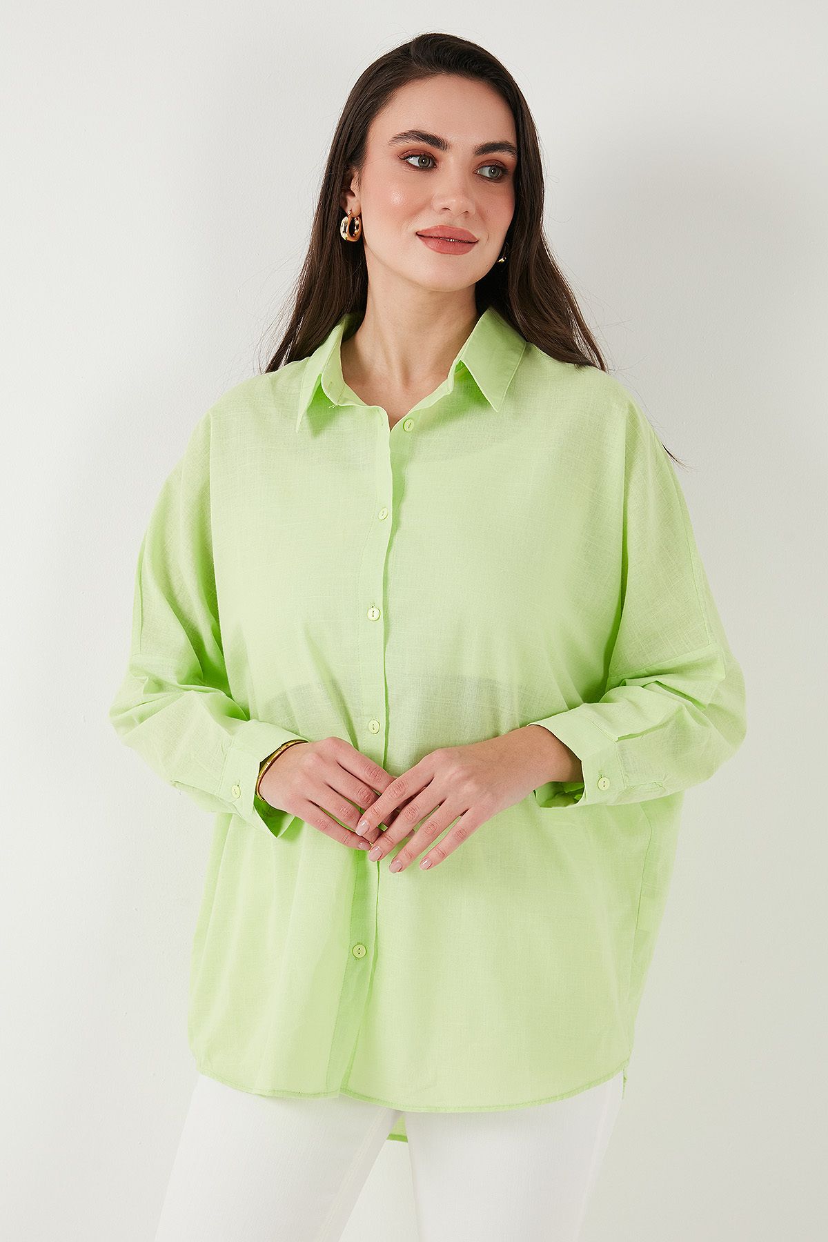 Lela-Stretch Cotton Oversize Fit 2' Li Package Shirt-Undershirt Set Shirt-Undershirt Set 67810014979S2 5