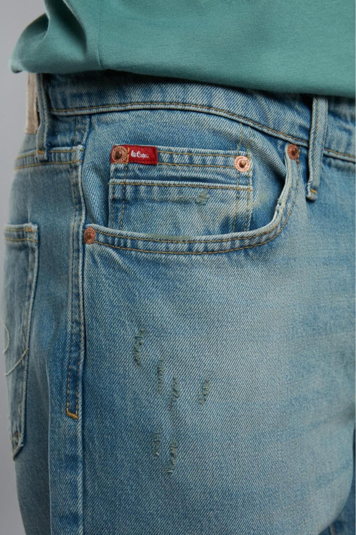 Lee Cooper Jagger Normal Bel Dar Kesim Düz Paça Mavi Erkek Jean Pantolon