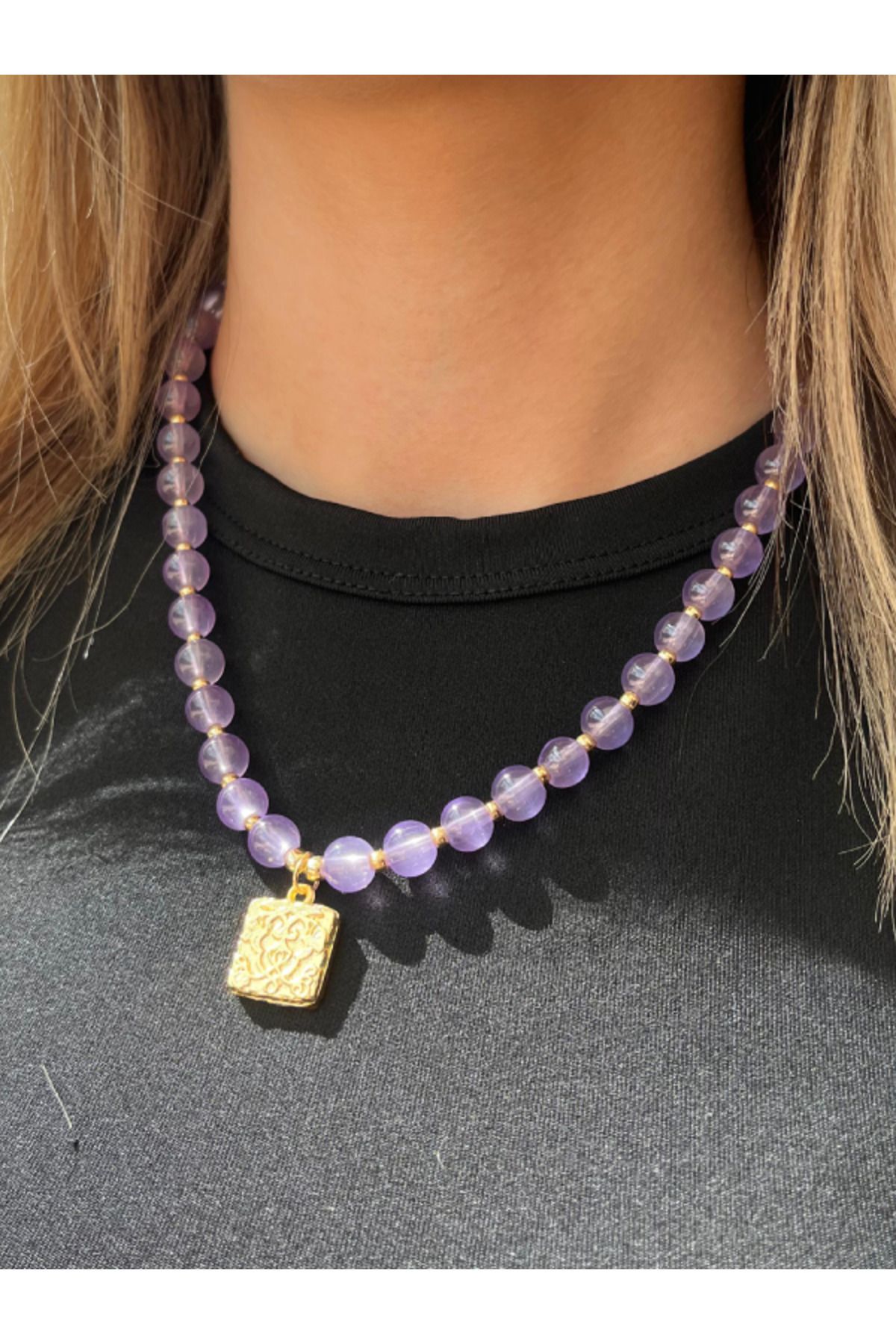 Jewerly Taş Gold Kaplama Tasarım Kolye