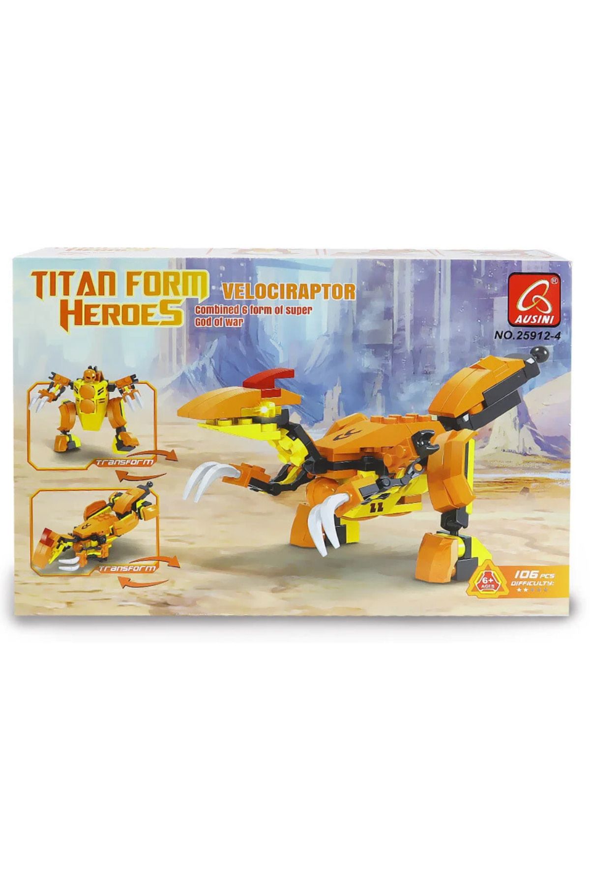 swilex Asuini Titan Form Heroes-4 Velaciraptor 106 Parça