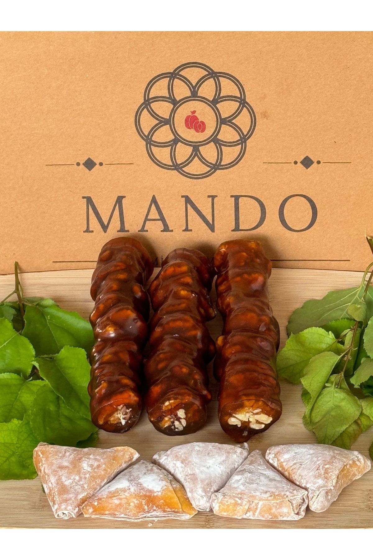 MANDO Çift Cevizli Maraş Sucuğu(Orcik) 500Gr. ve Cevizli Maraş Muskası 500 Gr
