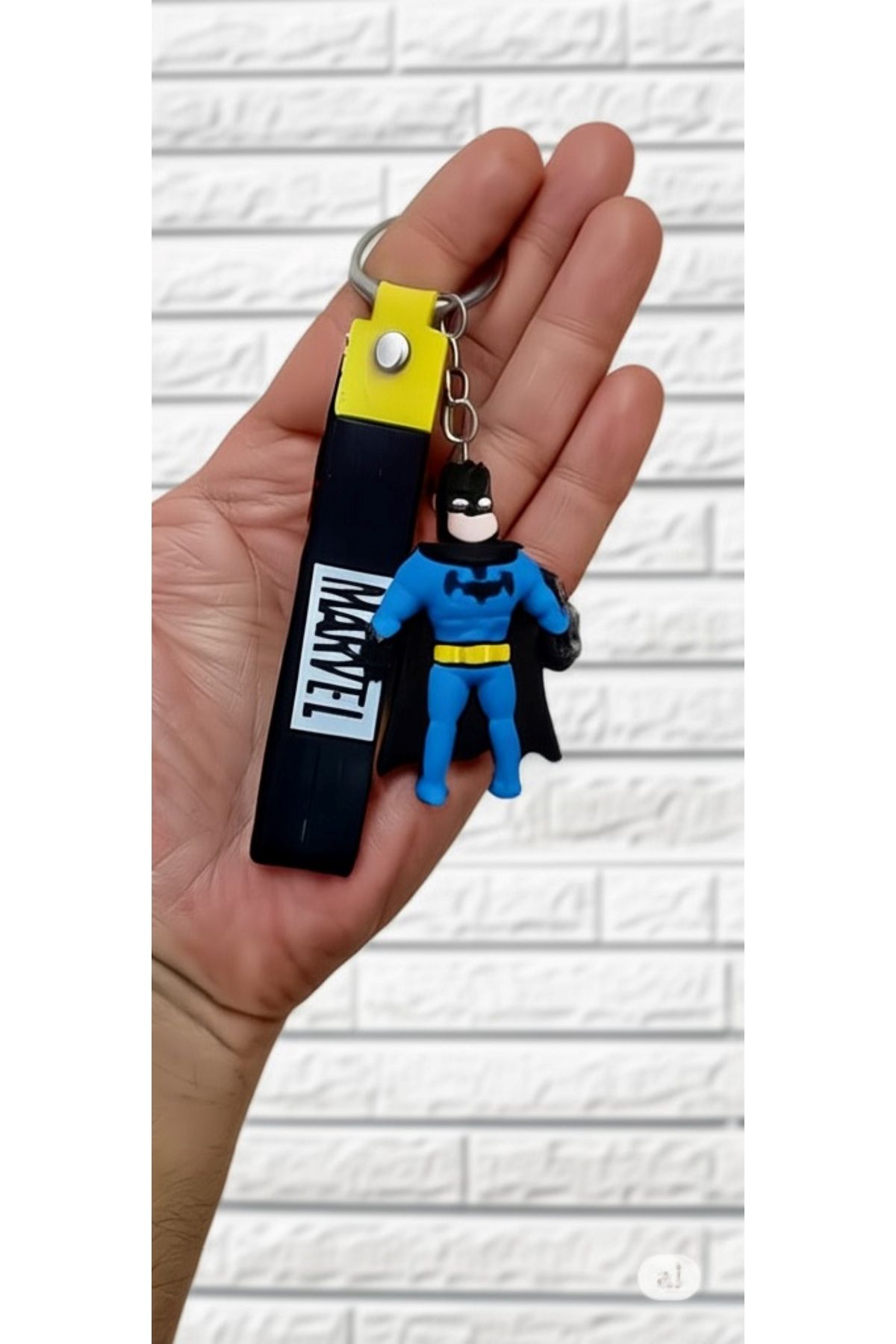 Mimi Aksesuar 3D Avengers Süper Kahraman (Batman) Silikon Anahtarlık & Çanta Aksesuarı