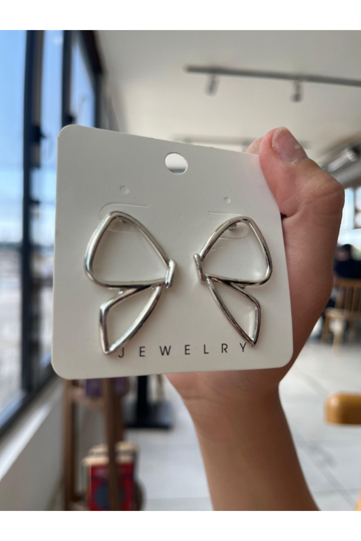 Jewerly Kelebek Model Gümüş Küpe