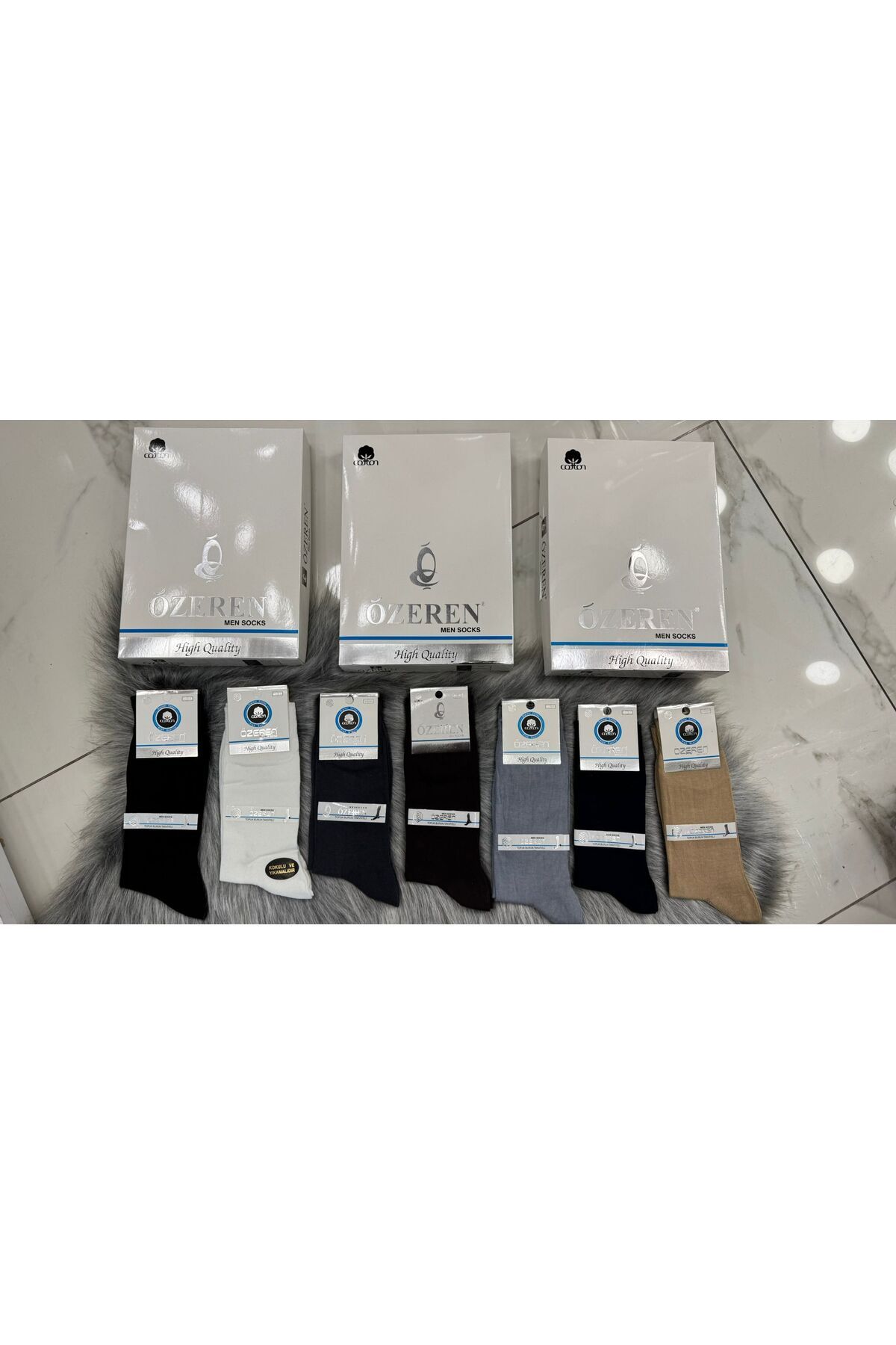 Fily İç Giyim ÖZEREN Lüx Cotton Klasik Erkek Çorap EKONOMİK PAKET (12 ADET)