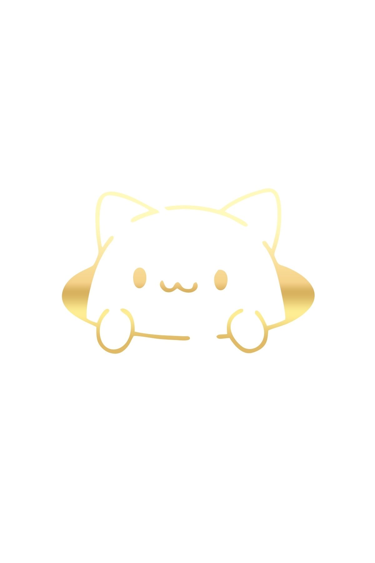 Reysa Tasarım Kedi Araba Stickeri 17x17 Cm Gold