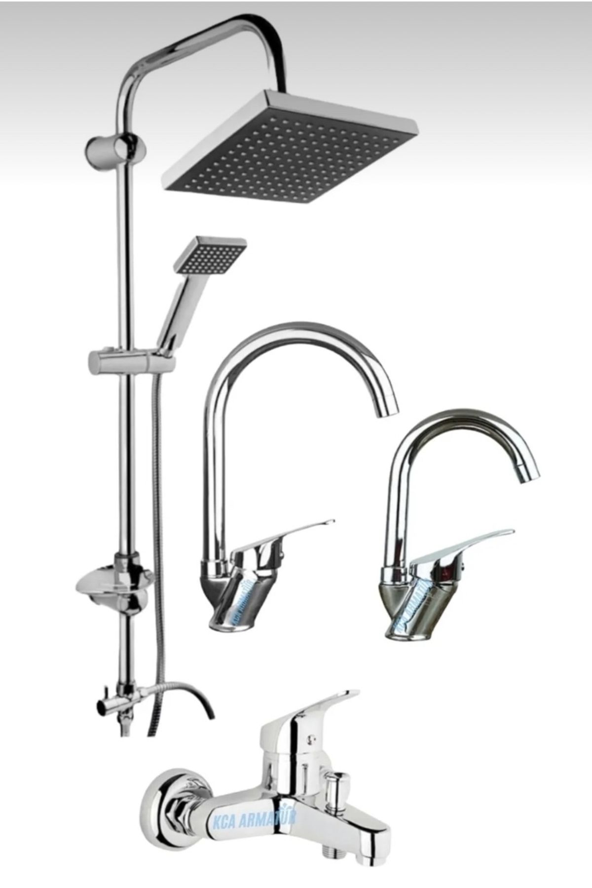BDL ARMATÜR KCA ROBOT DUŞ MUTFAK LAVABO BANYO BATARYASI MUSLUĞU ÇEŞMESİ 4’LÜ SET
