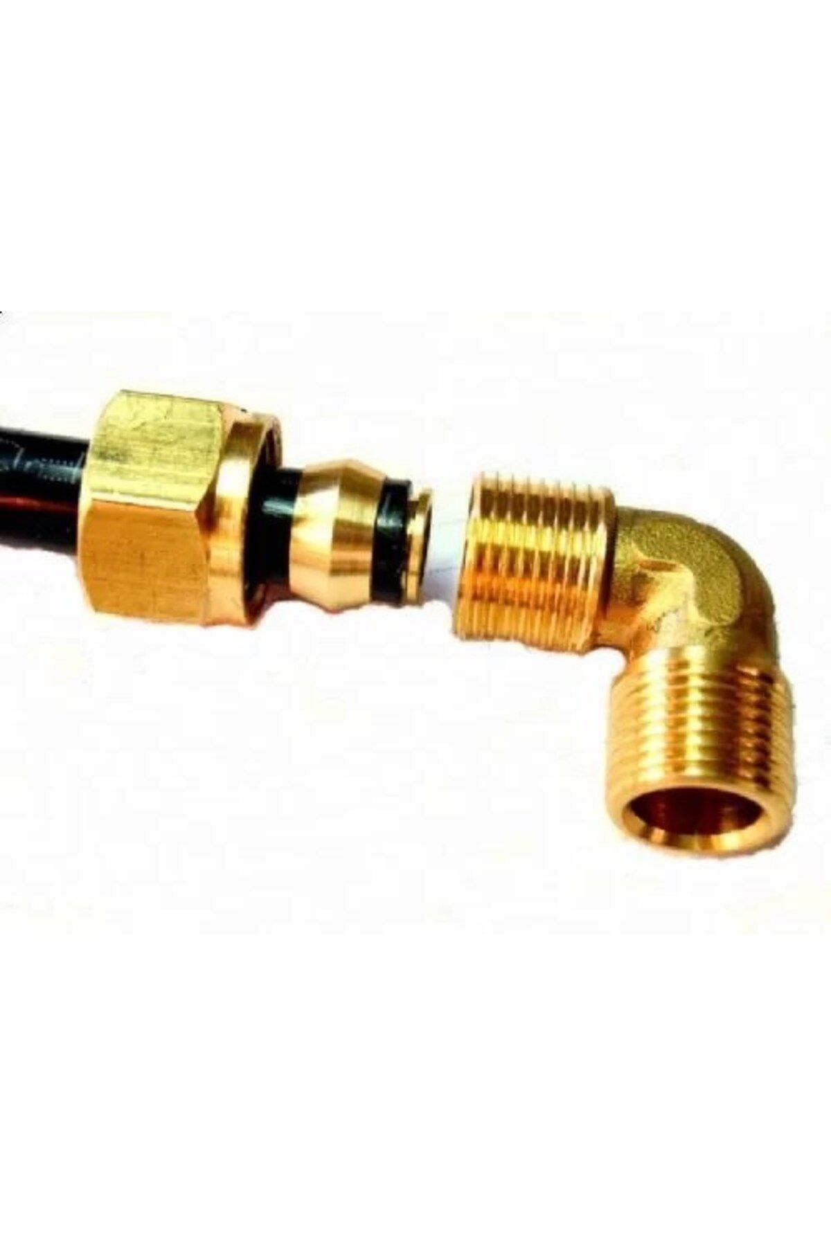doremodam Sarı Pirinç Yüksüklü Dirsek 9.52mm - 1/4 (Lisinya)