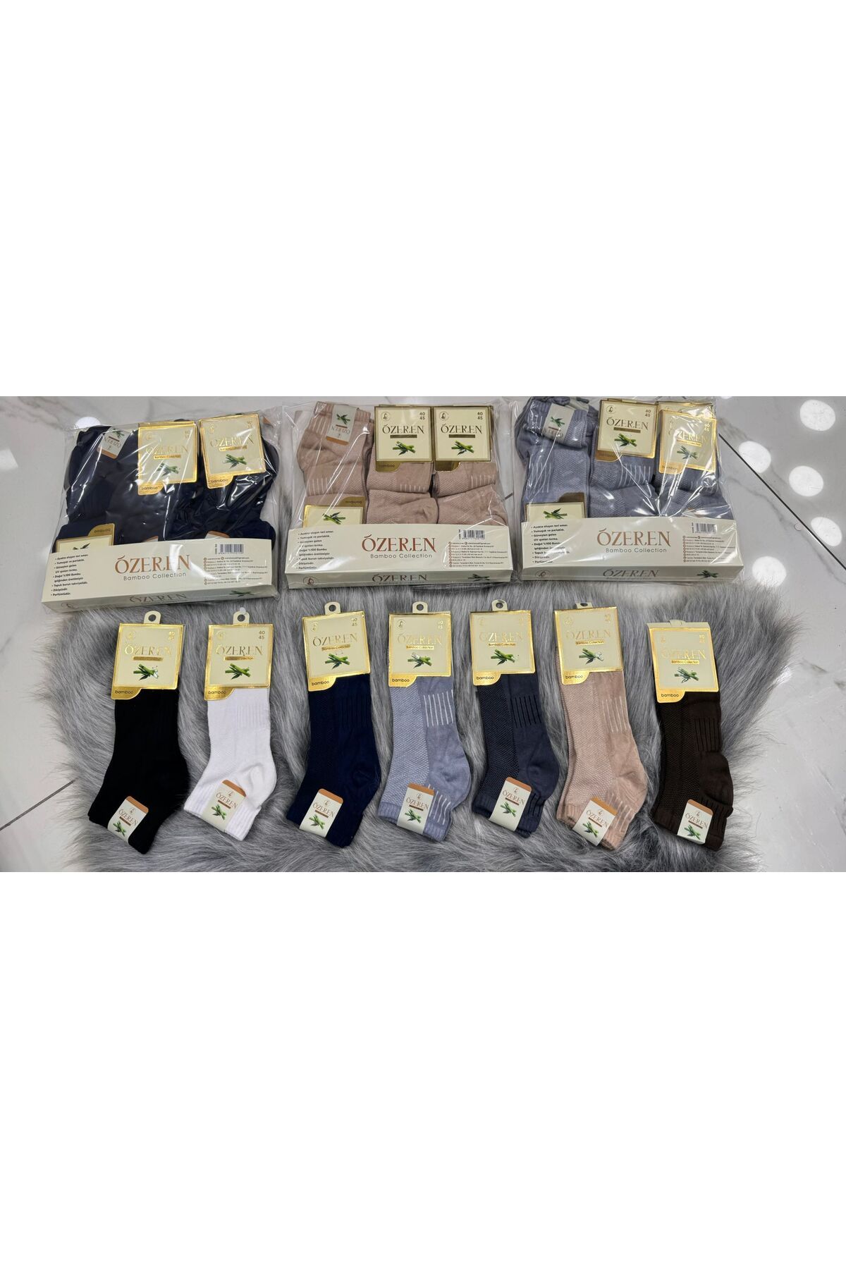 Fily İç Giyim ÖZEREN Lüx Bambu Kısa Erkek Çorap EKONOMİK PAKET (12 ADET)