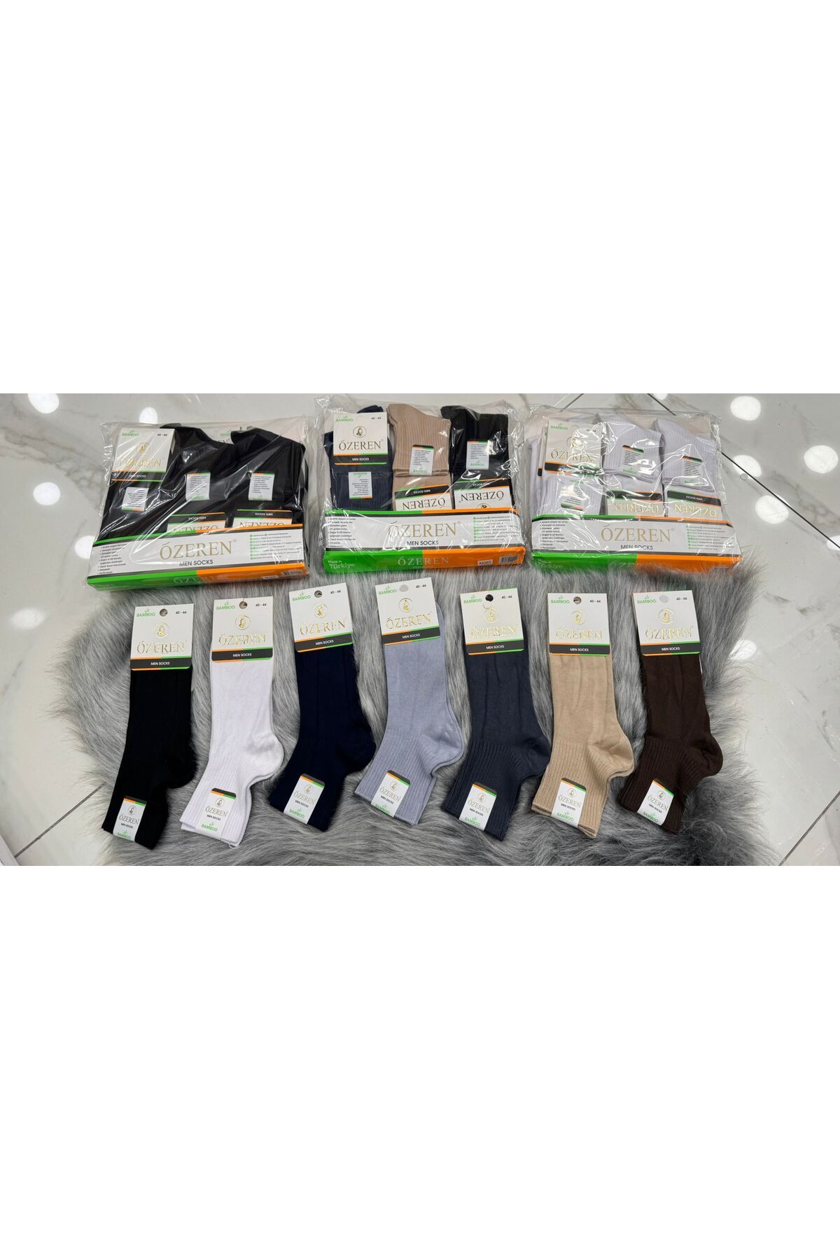 Fily İç Giyim ÖZEREN Lüx Bambu Kısa Erkek Çorap EKONOMİK PAKET (12 ADET)