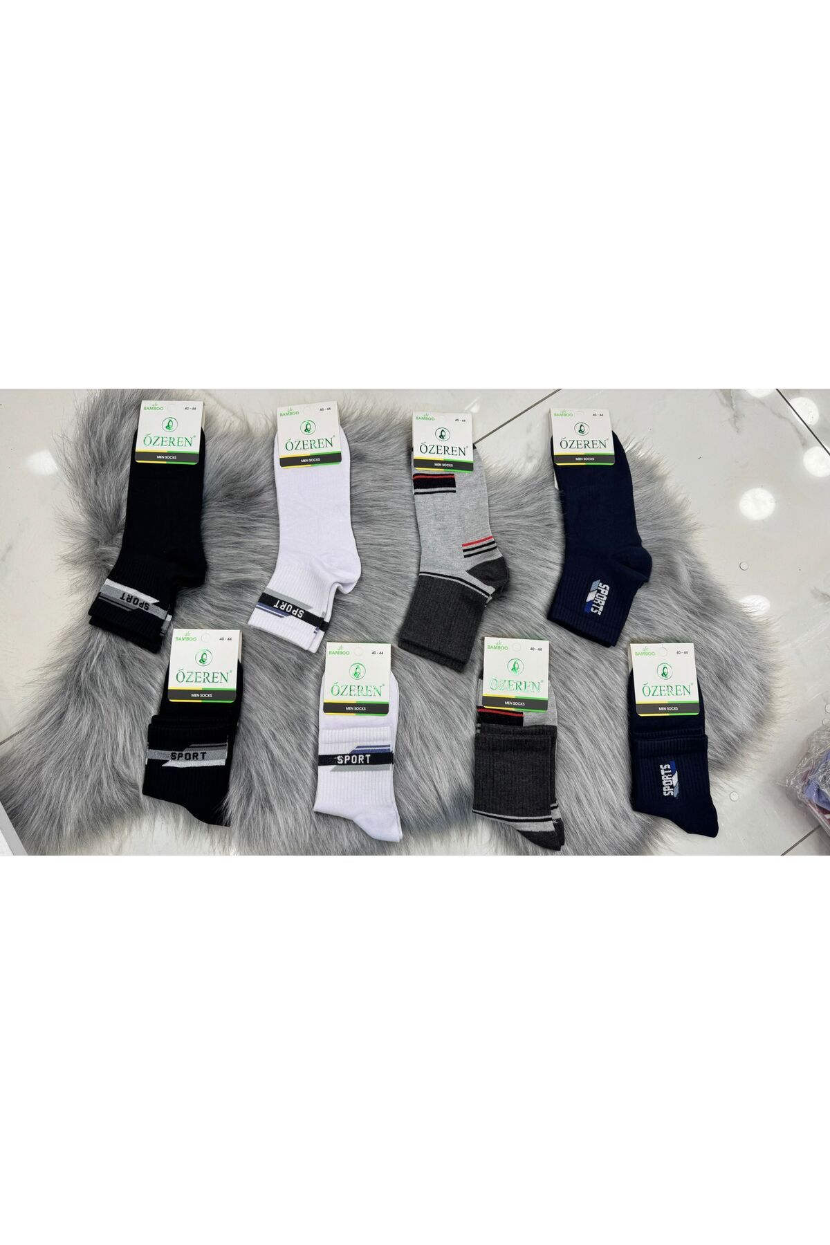 Fily İç Giyim ÖZEREN Lüx Spor Kısa Bambu Erkek Çorap EKONOMİK PAKET (12 ADET)