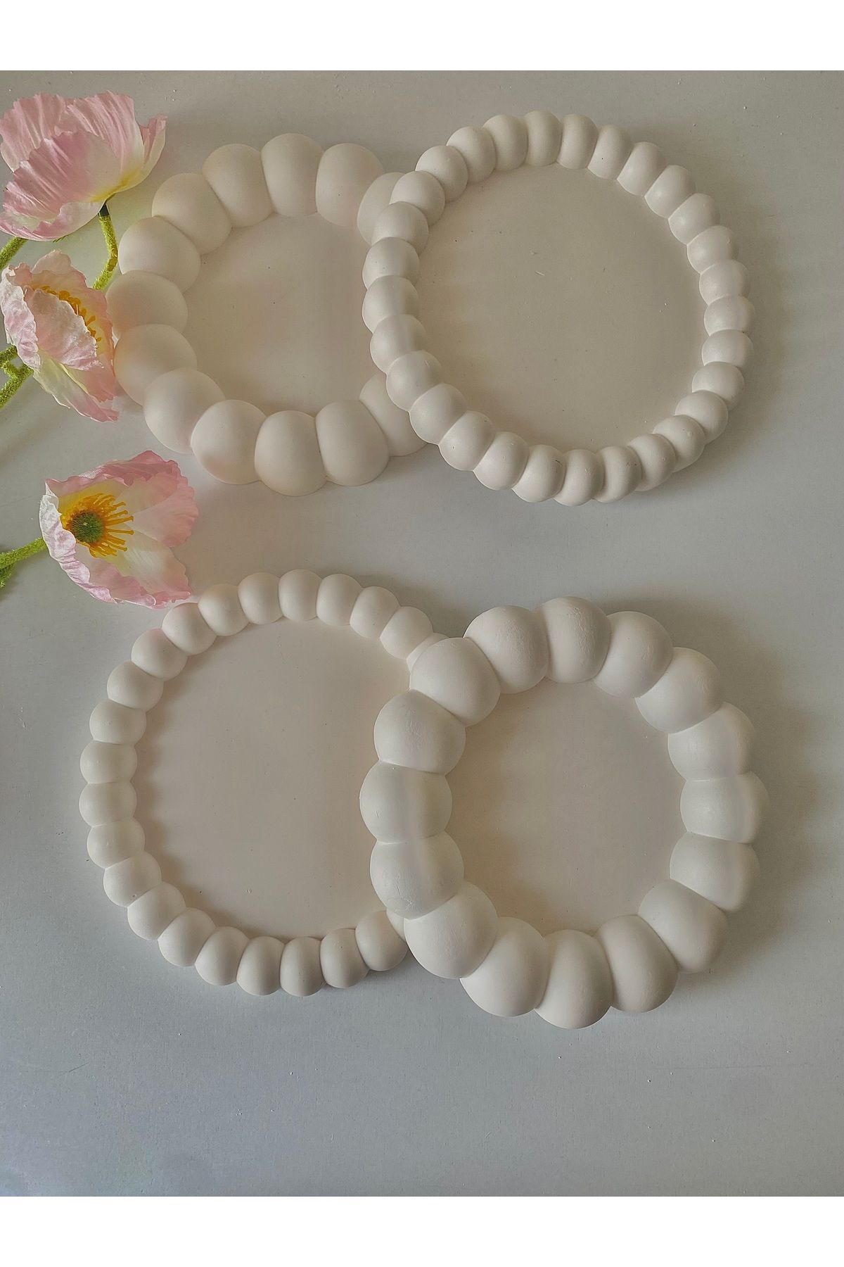 bliss store Bubble tabak 4lü fincan tabağı, takı tabağı,çekim tabağı