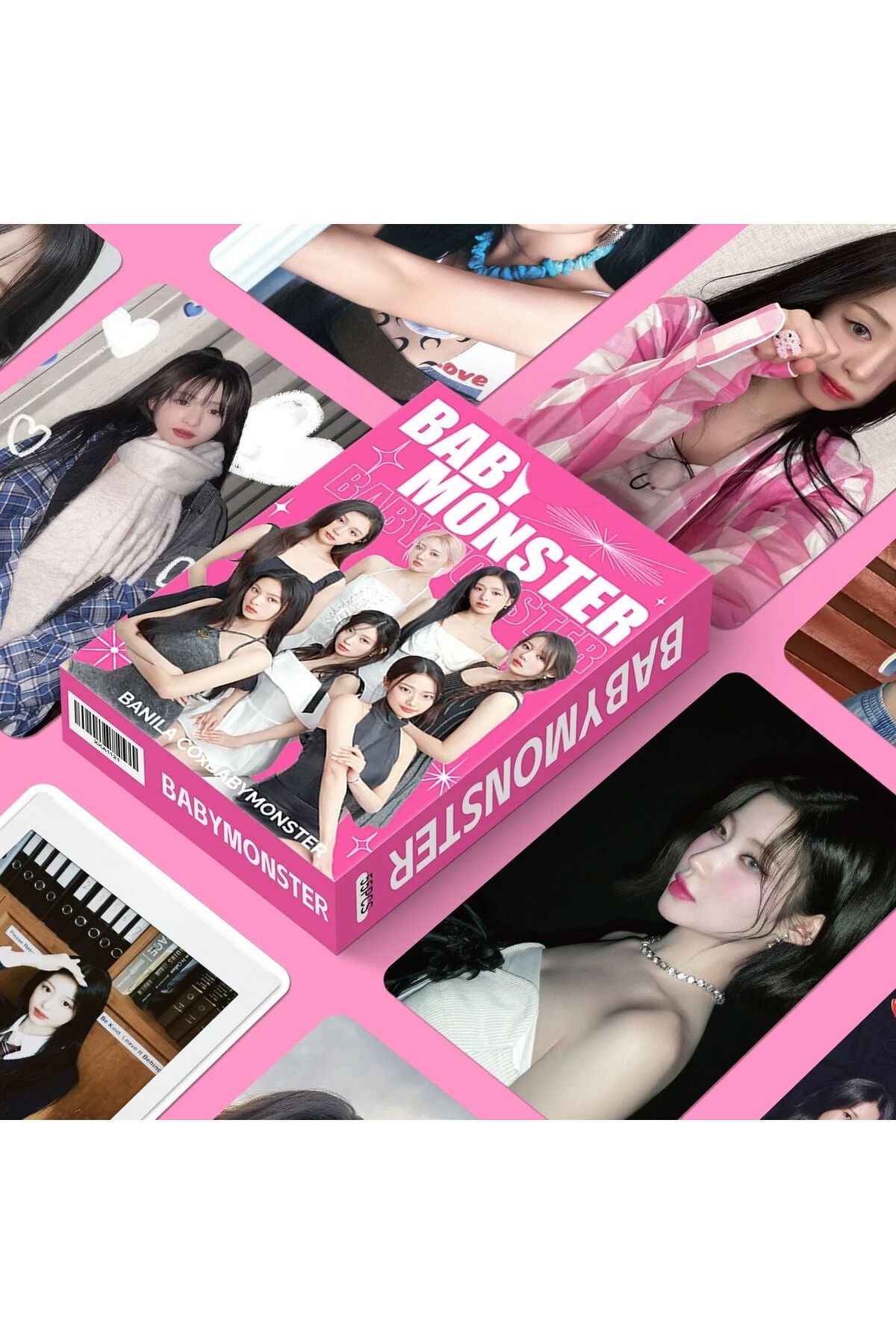 Kpop Dünyasi BABYMONSTER Çift Yön Baskılı Hologramlı Laser/Lomo Card Seti