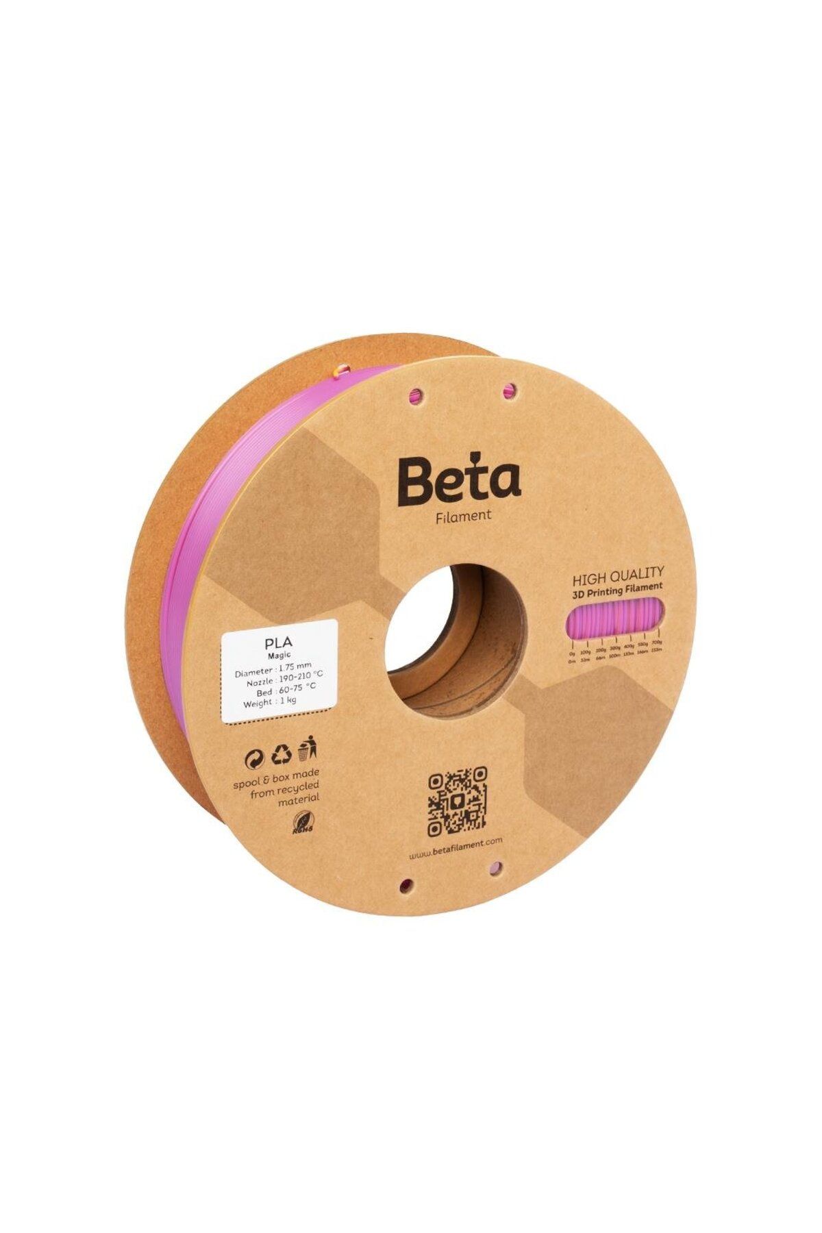 Beta Filament Beta PLA-Magic Silk Purple-Gold