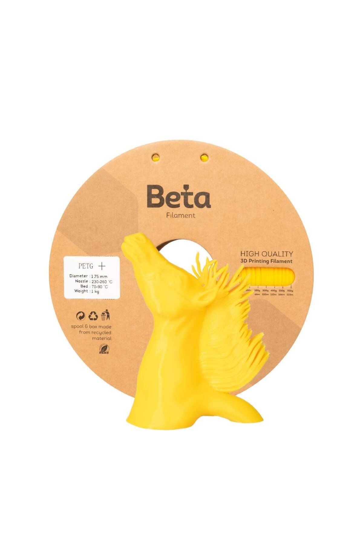 Beta Filament Beta PETG+ Filament Yellow