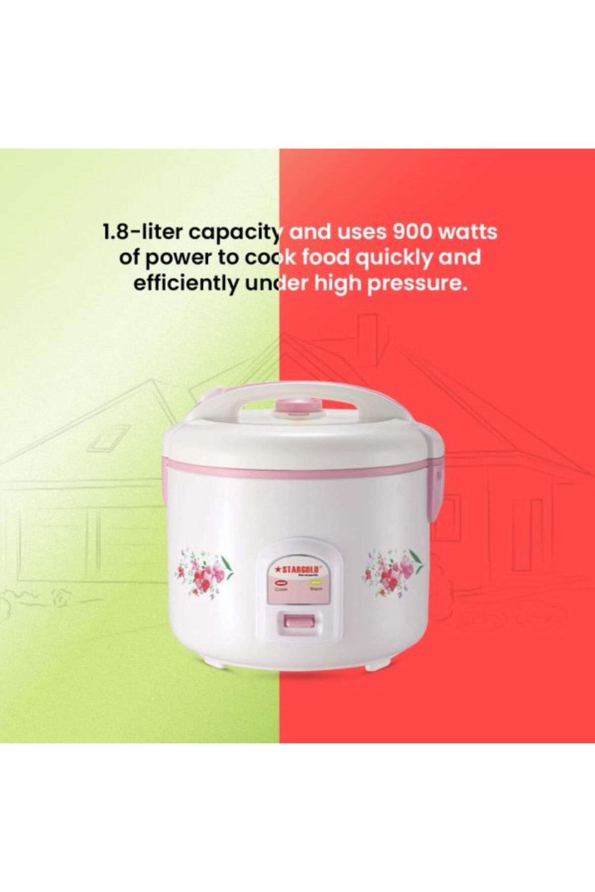 Generic-Stargold 1.8l Electric Multi-purpose Rice Cooker With Automatic Cooking And Keep-warm Function 5