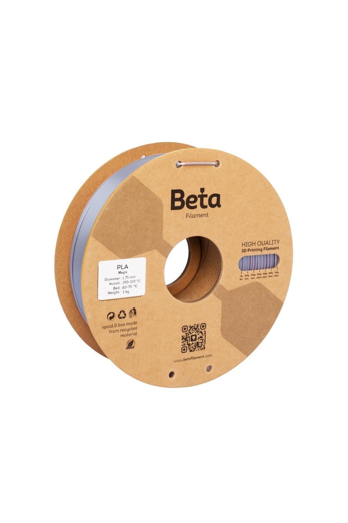 Beta Filament Beta PLA-Magic Silk Rose Red-Silver