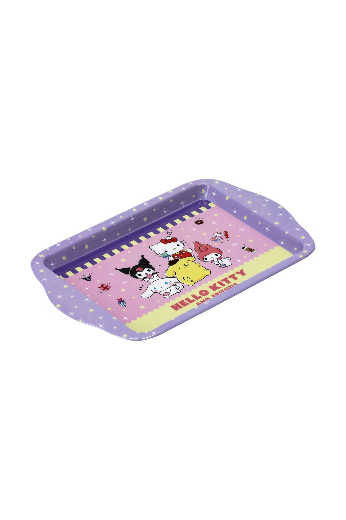 GiFi Hello Kitty Mini Metal Tepsi - Hello Kitty Renkli Arkadaşlar