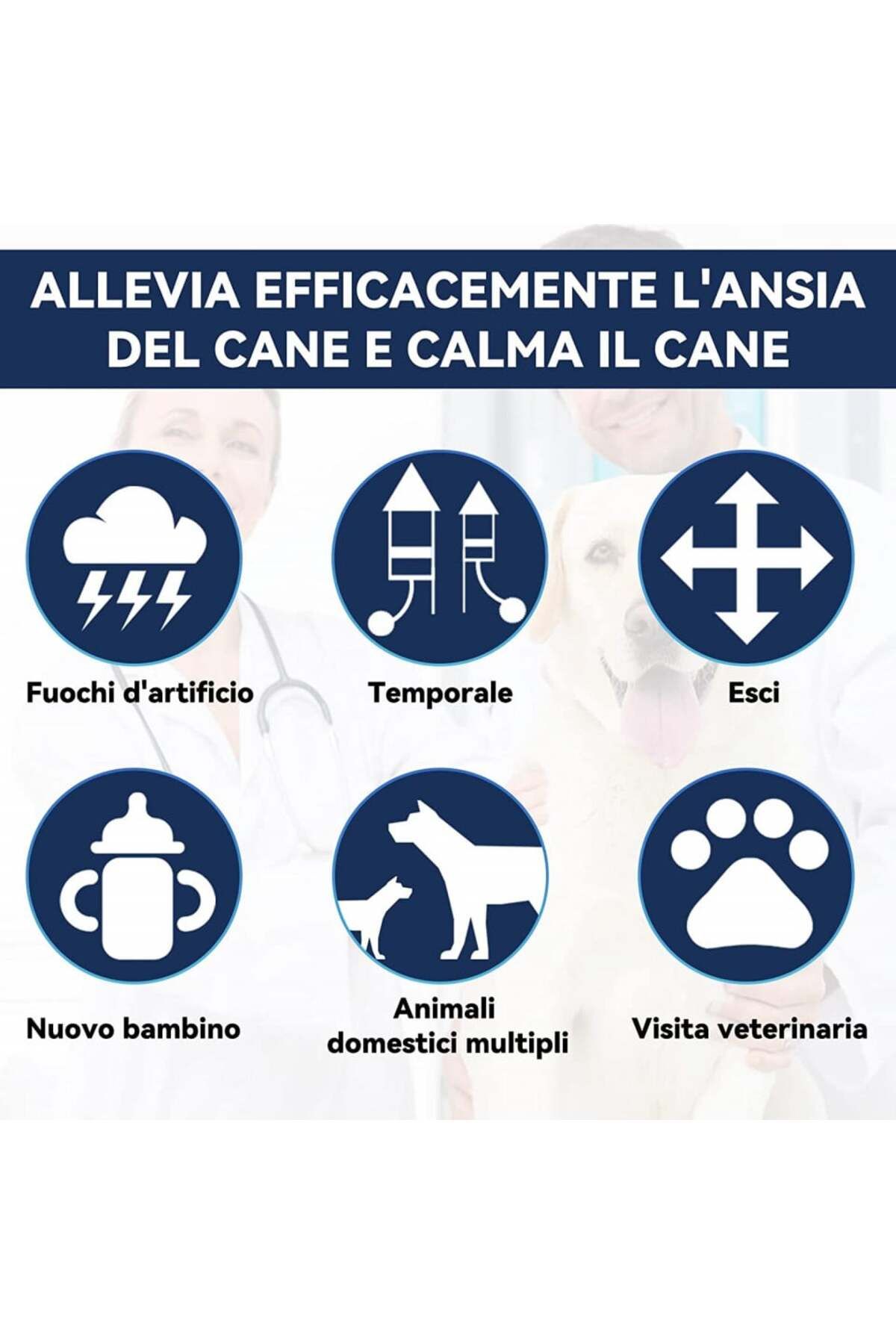Rmolitty-Zgardă calmantă pentru câini, ecologică, 62 cm 5