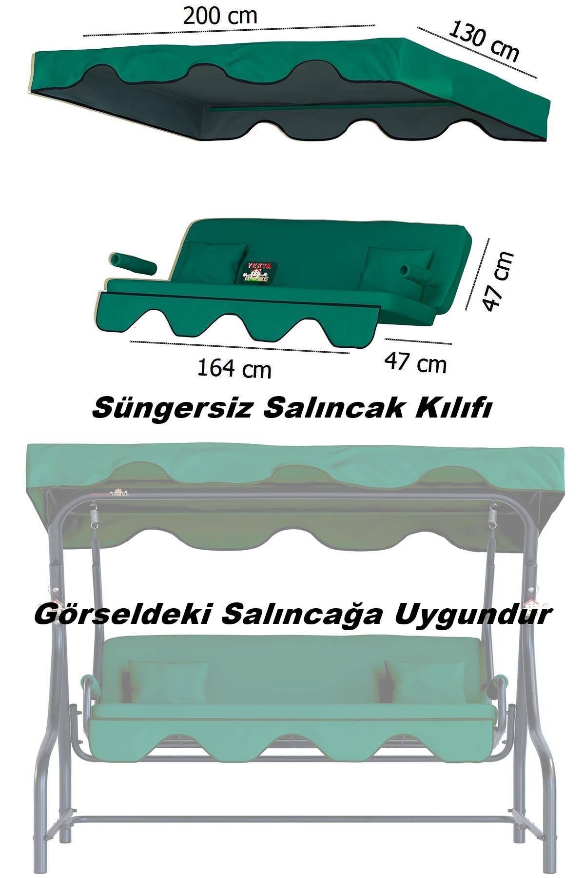 Yekta Home Dalyan 3 kişilik Salıncak Minder Takımı . Yastık Tente Kolluk Minder Süngersiz Set