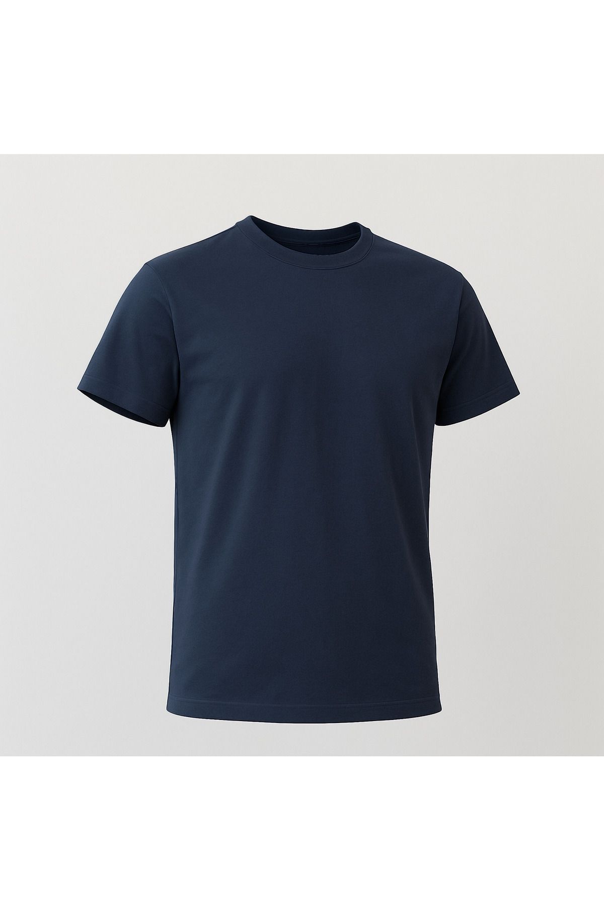 MİRİL Unisex %100 Pamuk Yumuşak Dokulu Basic Bisiklet Yaka Siyah Tişört